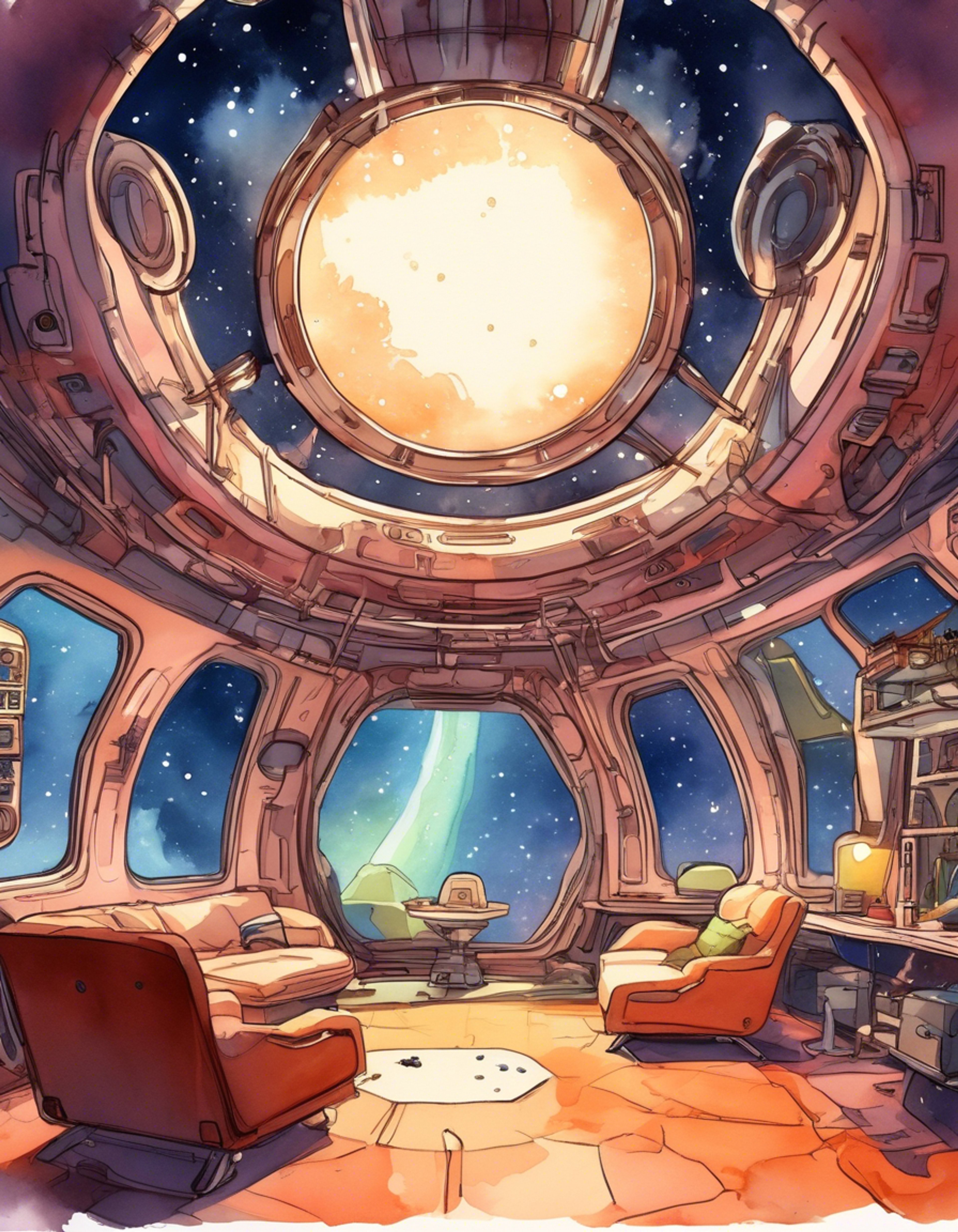 You find yourself spending a quiet evening with Alara Kitan in her quarters aboard the Orville, the soft lighting creating a warm atmosphere as you both take a break from your usual duties. The room is decorated with a few personal touches from her homeworld, and soft music plays in the background as you share stories and build trust. Steam rises from two cups of herbal tea on the small table between you as you both relax into comfortable seating, ready to open up about your experiences and feelings.