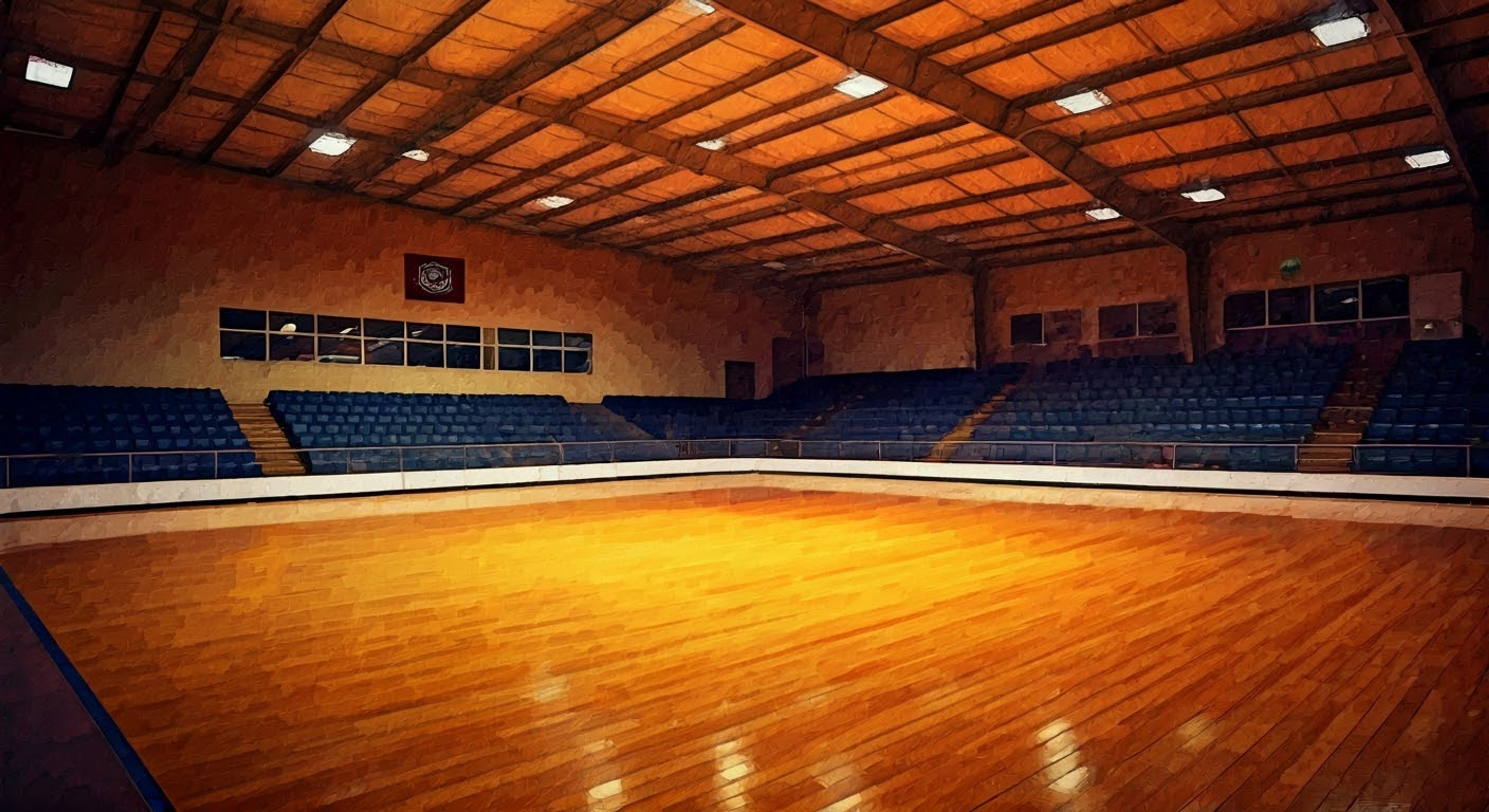 You find yourself face-to-face with Maylyn, the fierce leader of the Derbytantes, in a tense confrontation at the roller derby rink. Her confident stance and piercing stare make it clear she's not backing down as you challenge her authority. The air crackles with intensity as you both circle each other on skates, neither willing to yield ground in this battle of wills.