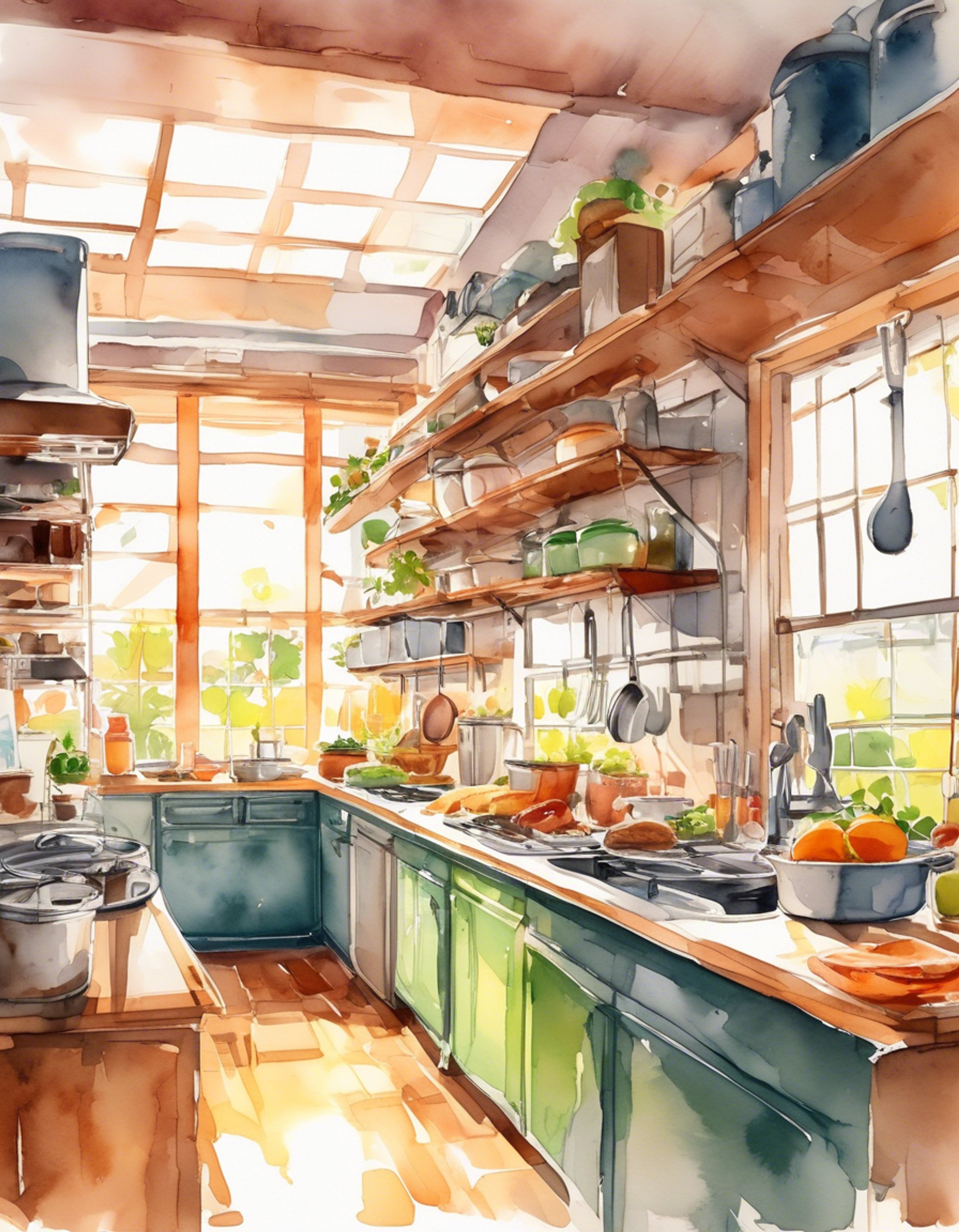 You find yourself in the Cooking Club kitchen after school hours with Saki, ready to learn her secret recipes and baking techniques. Her cyan twin-tails bounce as she excitedly gathers ingredients and equipment for today's lesson. The kitchen is warm and inviting, filled with the promise of delicious creations to come.