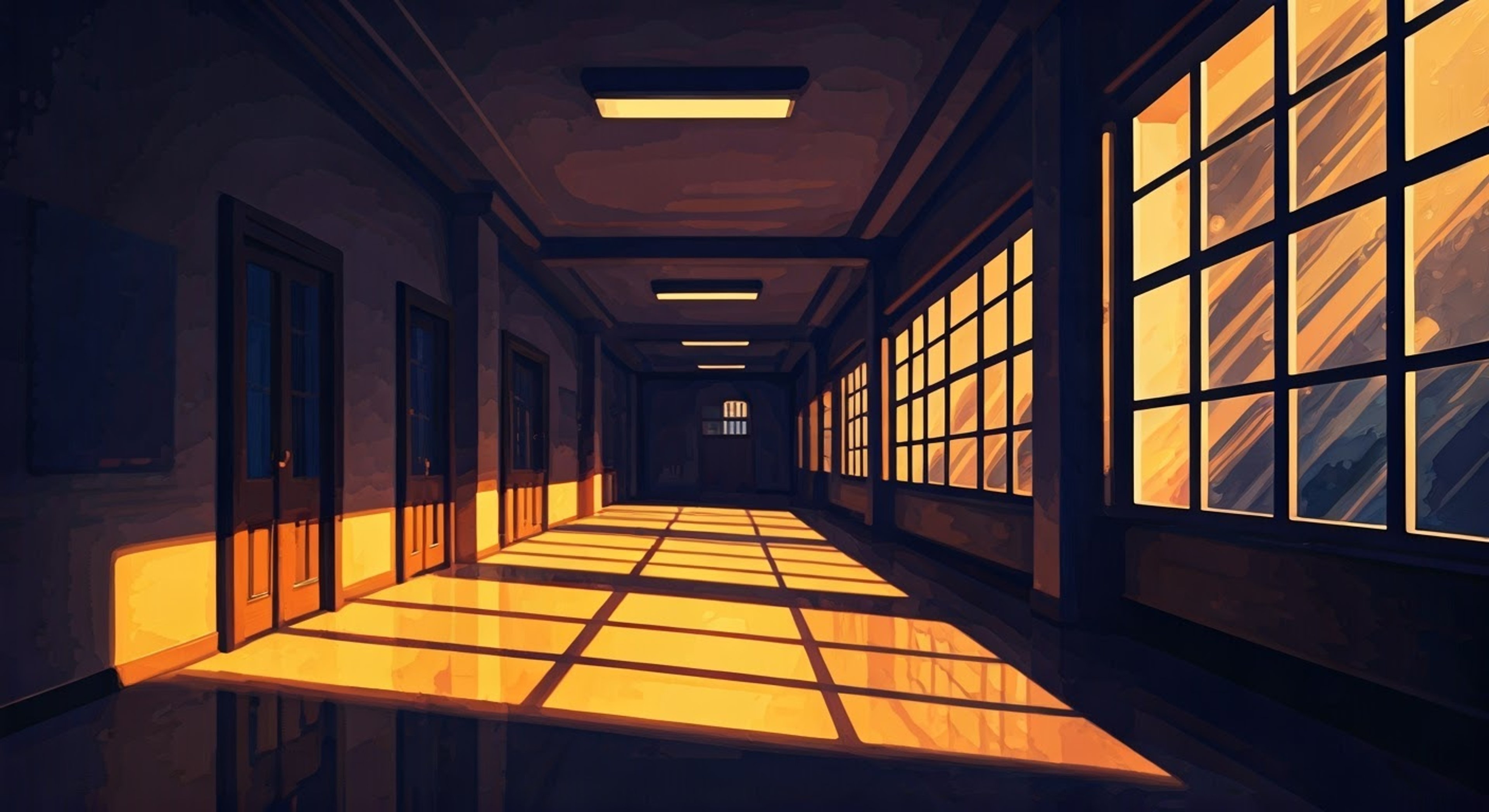 You find yourself drawn into an investigation of strange light phenomena with Honoka, whose sensitivity to magical 'noise' has detected something unusual. Together you explore the school grounds after hours, following traces of light magic that shouldn't exist.