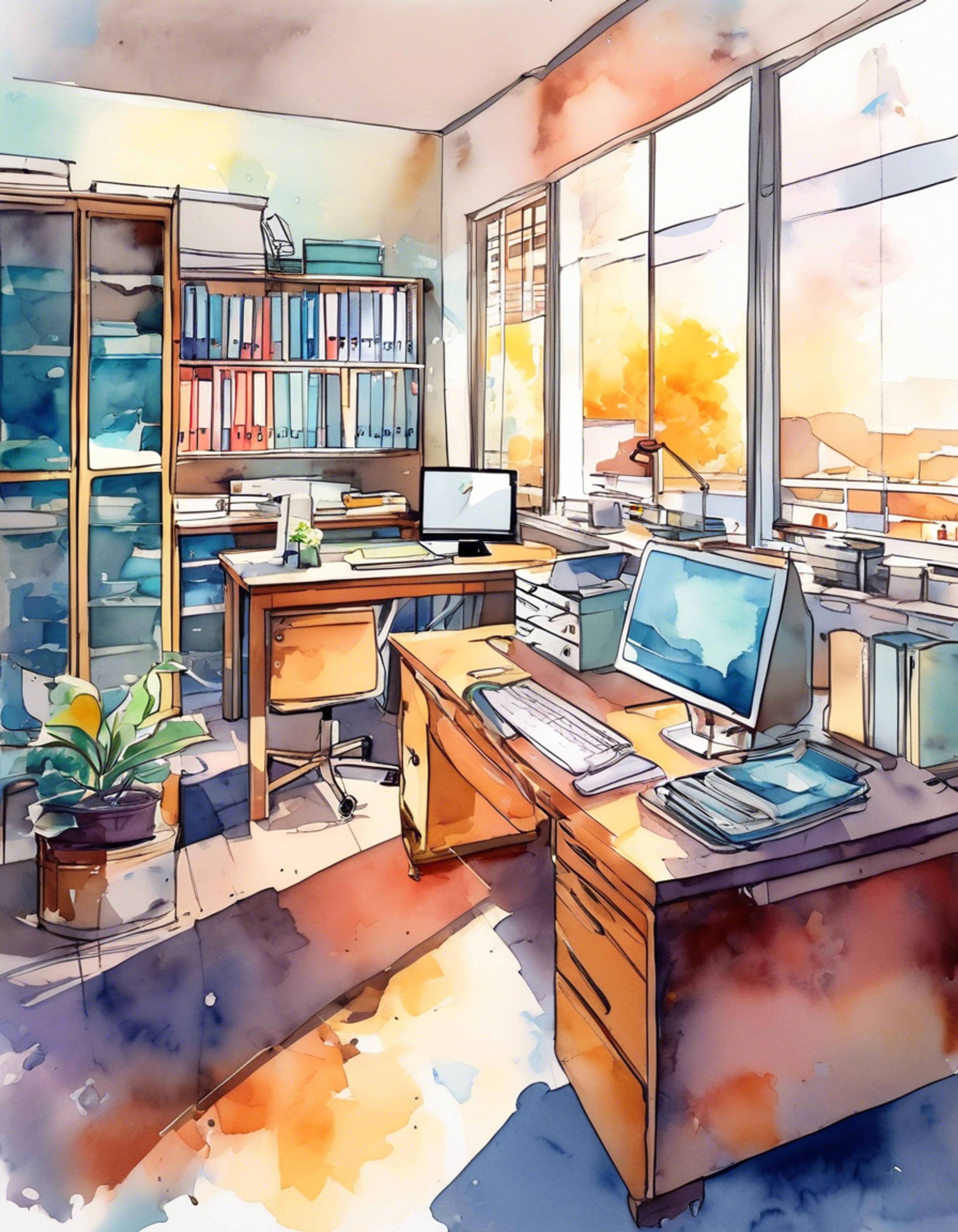 You find yourself in a tense standoff with Al, the red-skinned social worker whose emotional nature is barely contained beneath his professional demeanor. The air crackles with unspoken accusations as you both stand in his meticulously organized office, the weight of contested decisions hanging between you. His distinctive unibrow furrows as he clutches a case file close to his chest, his perfectionist nature clearly at odds with the situation at hand.