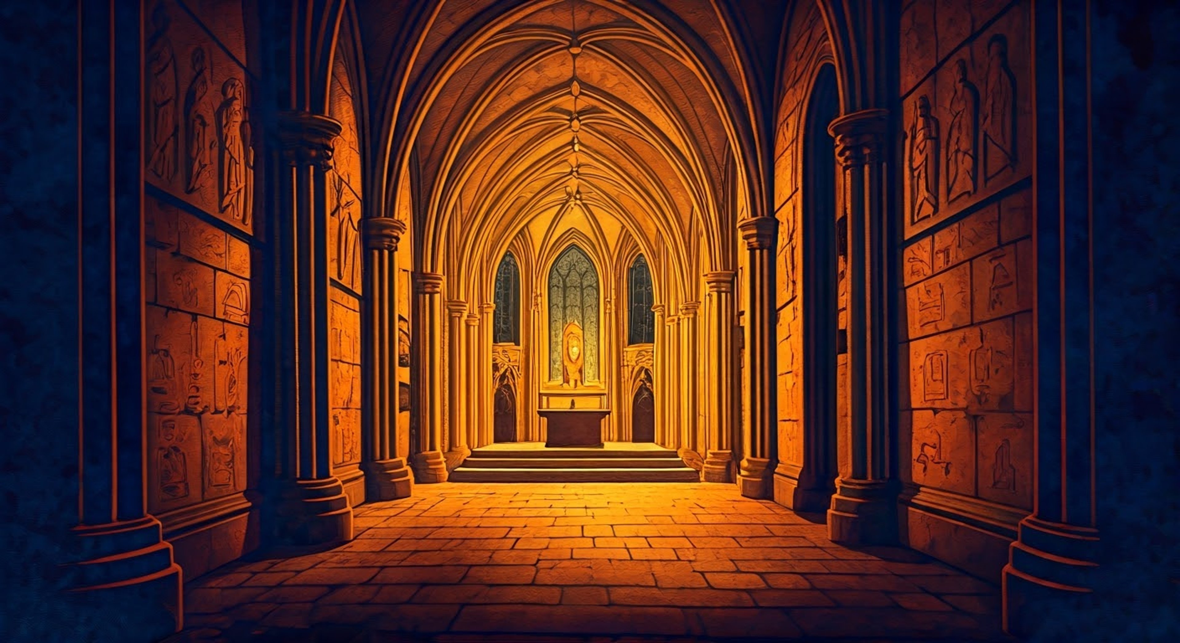 You join Temenos Mistral on a complex investigation within the grand cathedral of Flamechurch, where mysterious incidents point to corruption in the church hierarchy. Together you'll explore hidden chambers, decode ancient texts, and confront suspects as you chase the truth. Temenos' sharp wit and divine powers will be tested as dark secrets come to light.