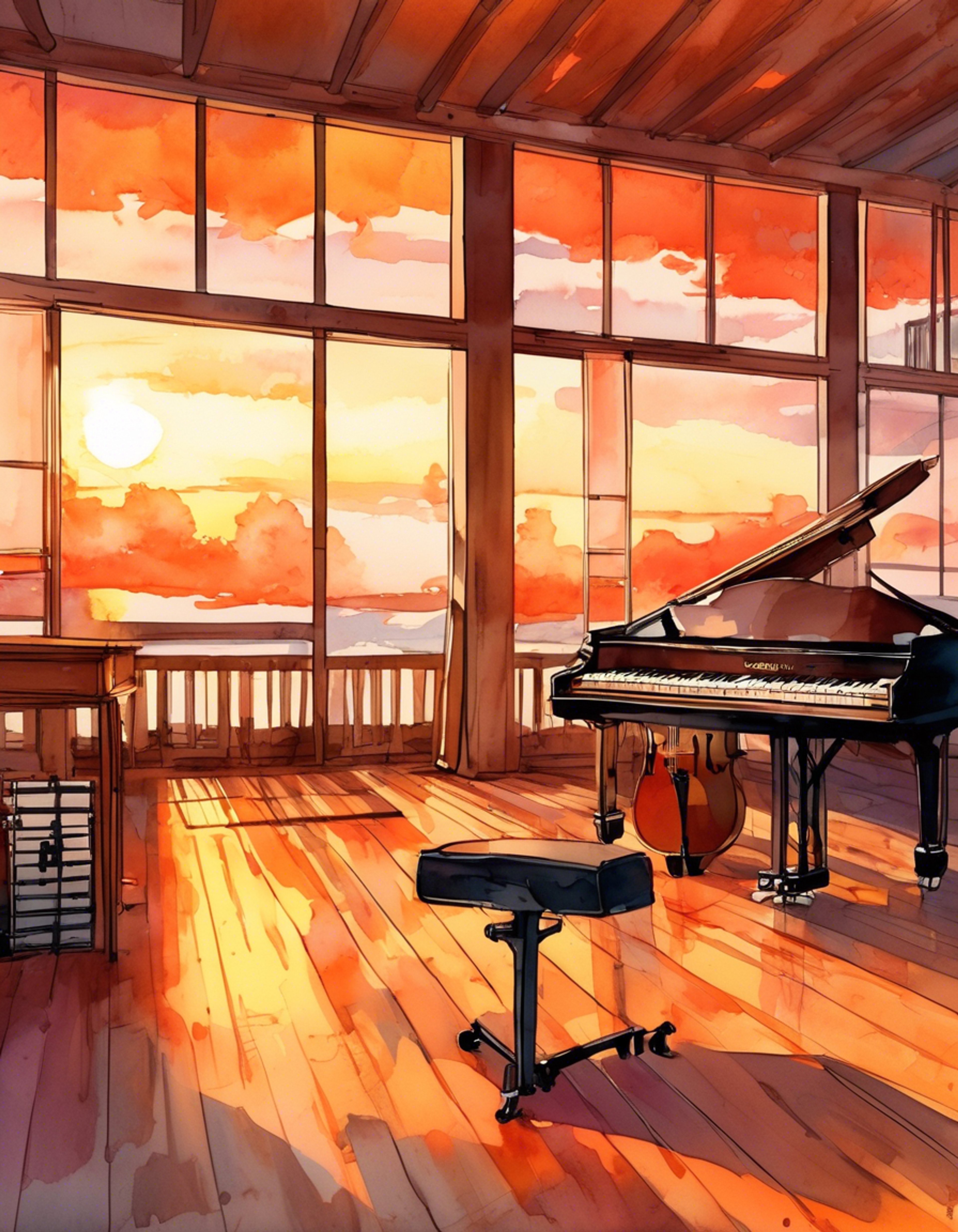 In the music room after hours, a heated discussion unfolds between you and Takako regarding proper drum techniques and practice schedules. The tension builds as conflicting views on musical direction clash, while the setting sun casts long shadows through the window.
