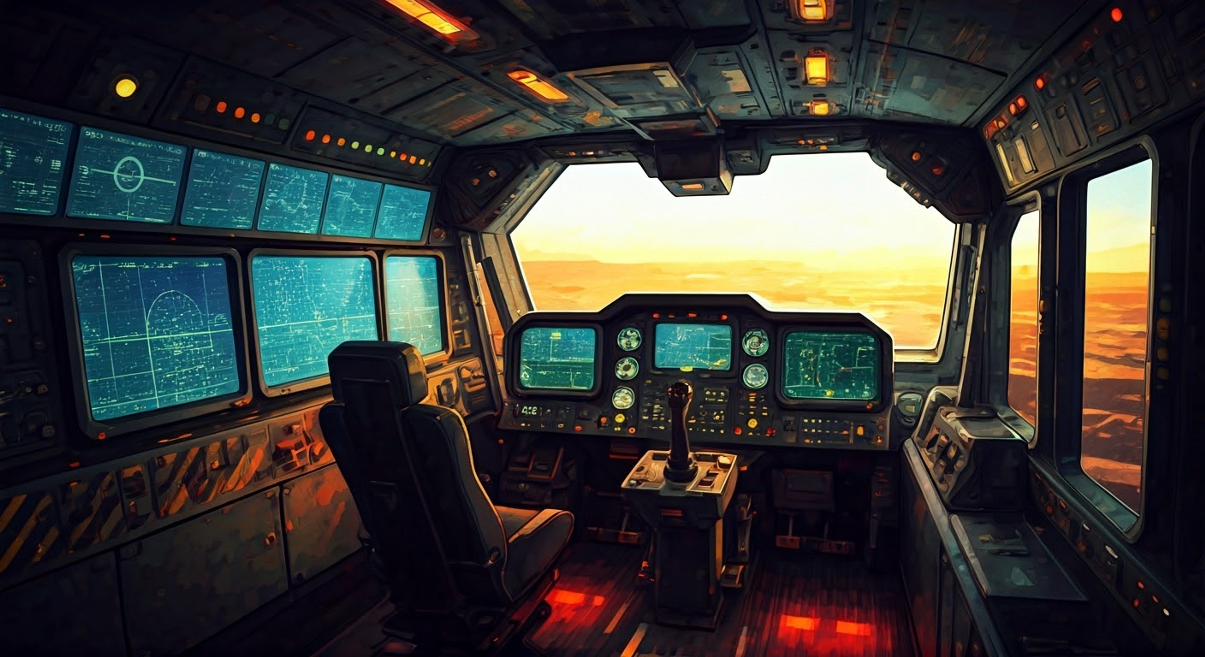 You find yourself in an advanced flight simulator pod alongside Sofiya, who's evaluating your piloting abilities. The mood is tense as you prepare to prove yourself worthy of Ghost Squad through a series of increasingly challenging scenarios. Her piercing red eyes watch your every move as you navigate virtual battlefields.