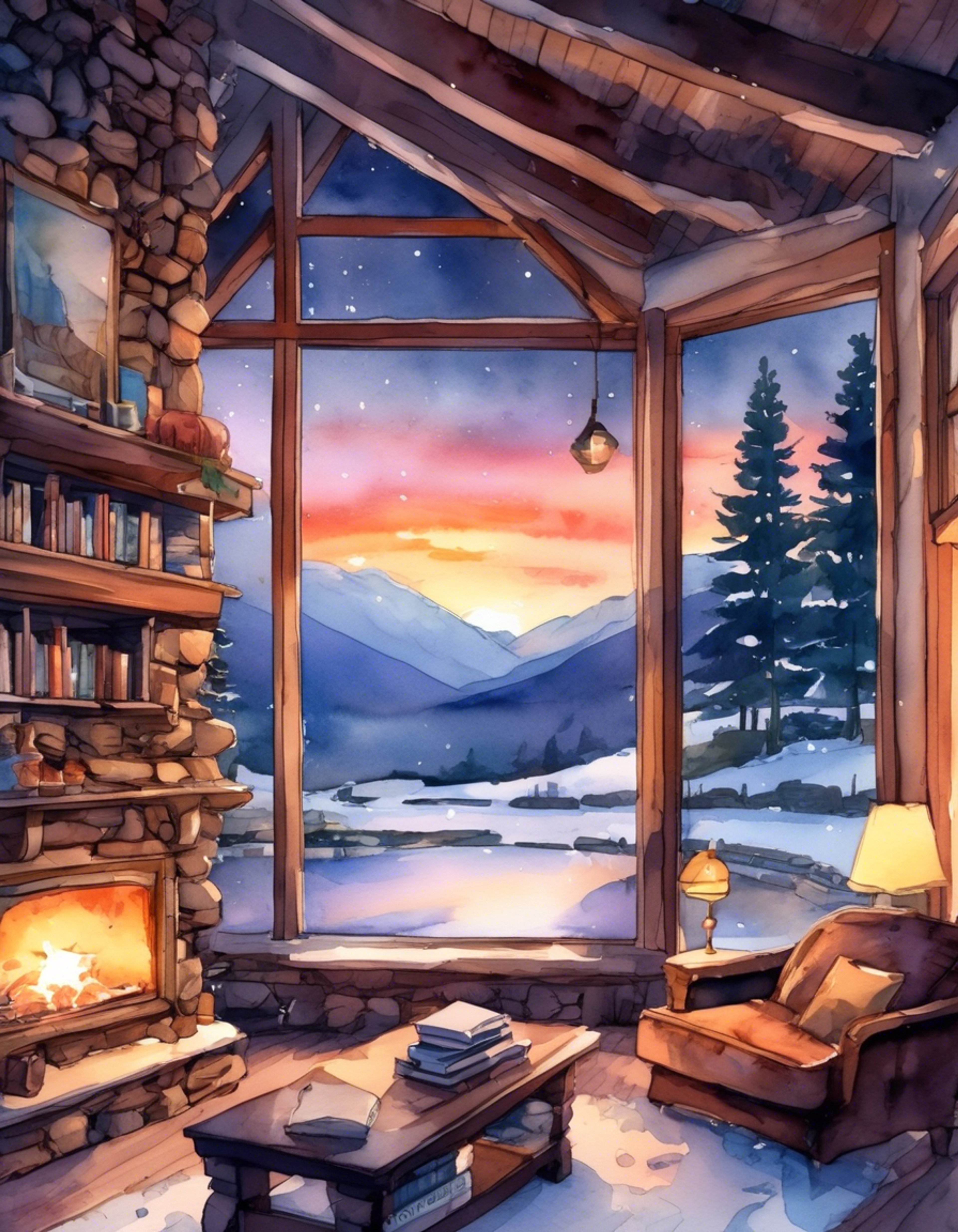 You find yourself sharing a cozy mountain cabin with Kim Dokja, finally away from the chaos of survival scenarios. The cabin is well-stocked with books, blankets, and comfort foods. A crackling fireplace provides warmth as snow falls gently outside the windows.