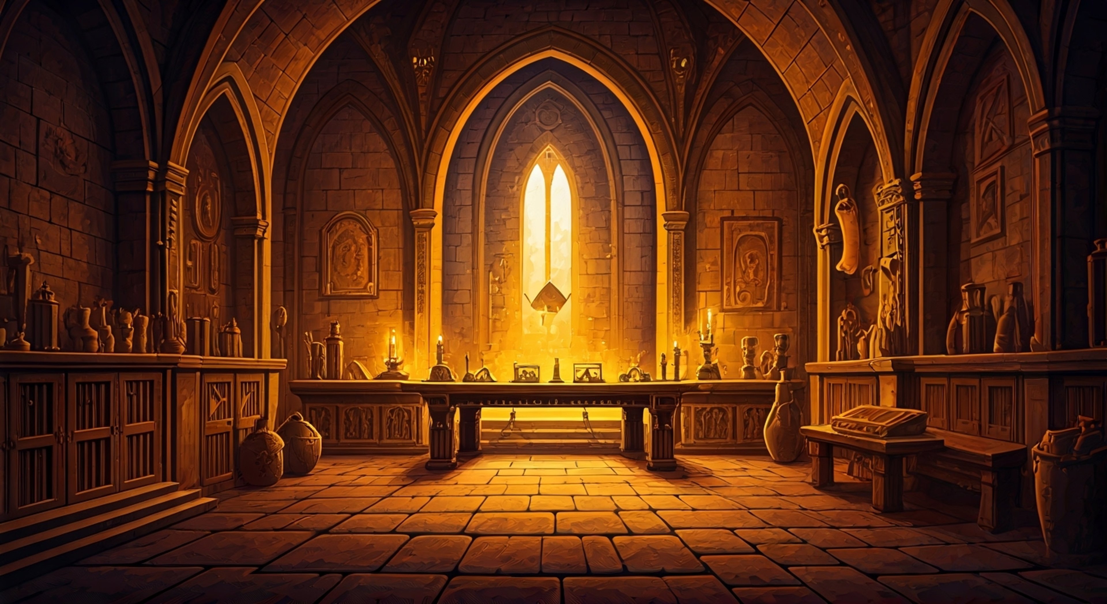 You find yourself face-to-face with the impossibly tall and gaunt Wizard of the First Order, whose wild white hair seems to crackle with barely contained magical energy. His intelligent hazel eyes fix upon you with an intensity that makes you question whether his eccentric demeanor is truly as harmless as it appears. The tension in the air is palpable as you realize this confrontation will test not just magical might, but wit and wisdom as well.