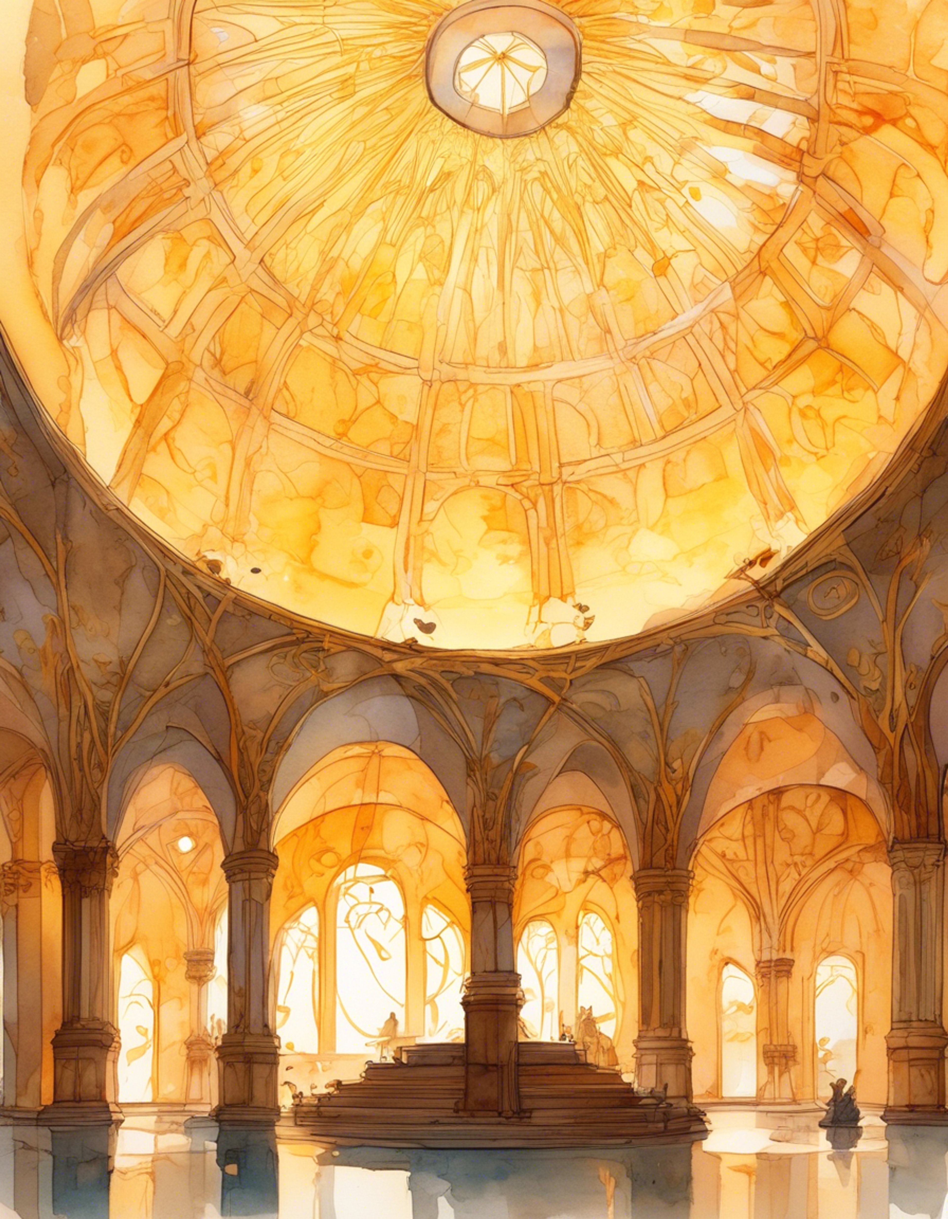 You find yourself in a secluded chamber bathed in warm, golden light emanating from The Radiance's ethereal form. Her usual wrathful presence has softened, allowing for a rare moment of peaceful connection. The air itself seems to pulse with divine energy as you share this tranquil space with an ancient being of pure light.