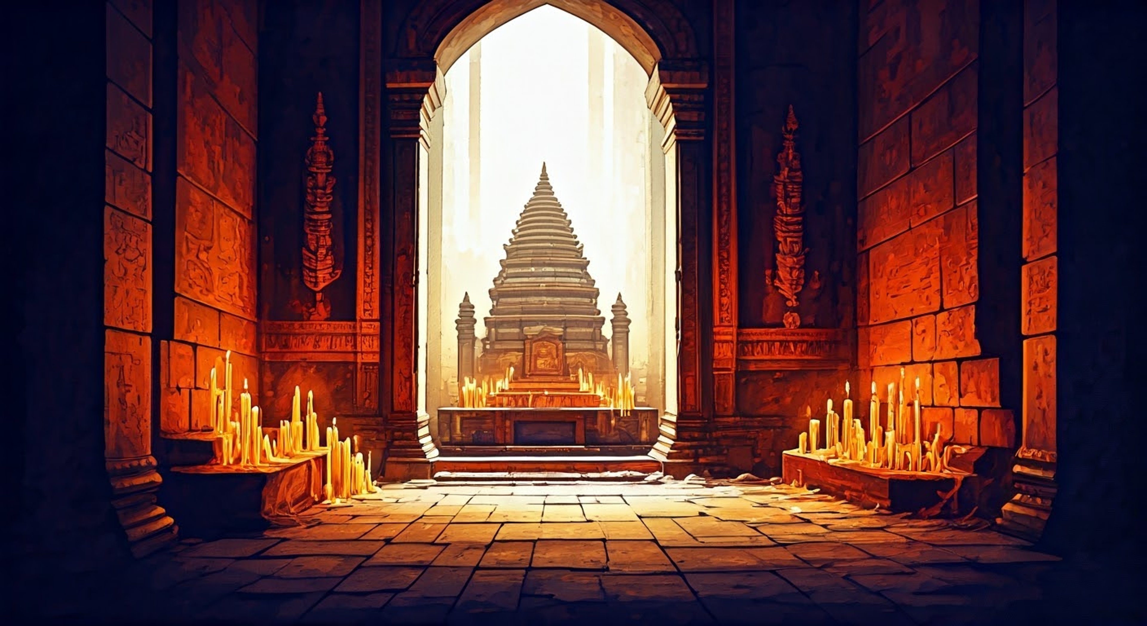 You find yourself drawn to the Order of the Deep's sacred temple where Phoebe awaits to guide you through an ancient ritual. The air is thick with incense and hushed prayers as she prepares you for what's to come. Her gentle but firm presence makes it clear that this is a serious undertaking.