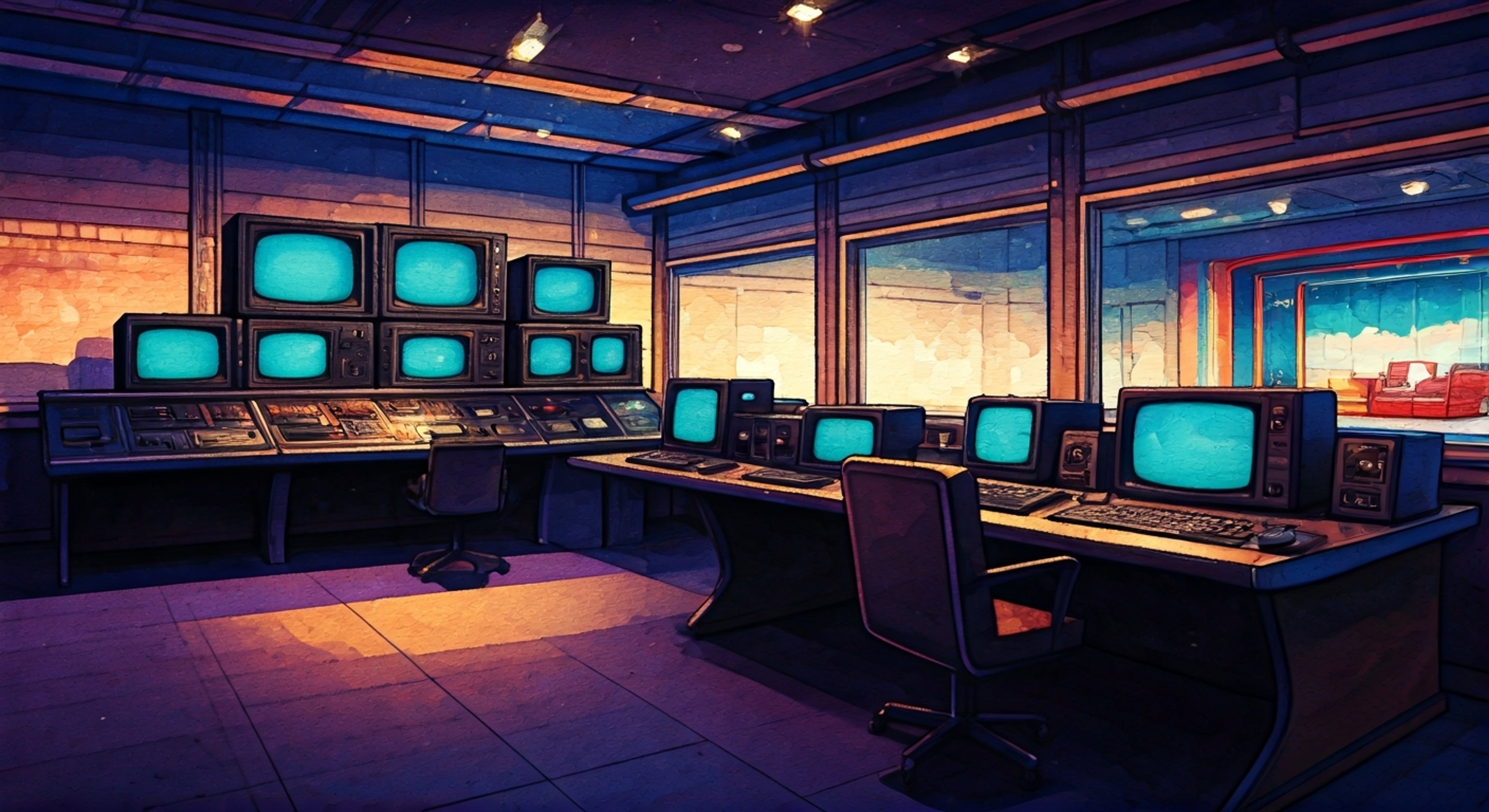 You find yourself starting an internship at the most unusual talk show in the galaxy, where a self-absorbed superhero interviews guests with the reluctant help of his captive former enemies. The workplace dynamics are tense yet oddly intimate, with power plays and personal ambitions creating a charged atmosphere. As the new intern, you're thrust into the middle of this strange environment, trying to navigate the complex relationships while doing your job.