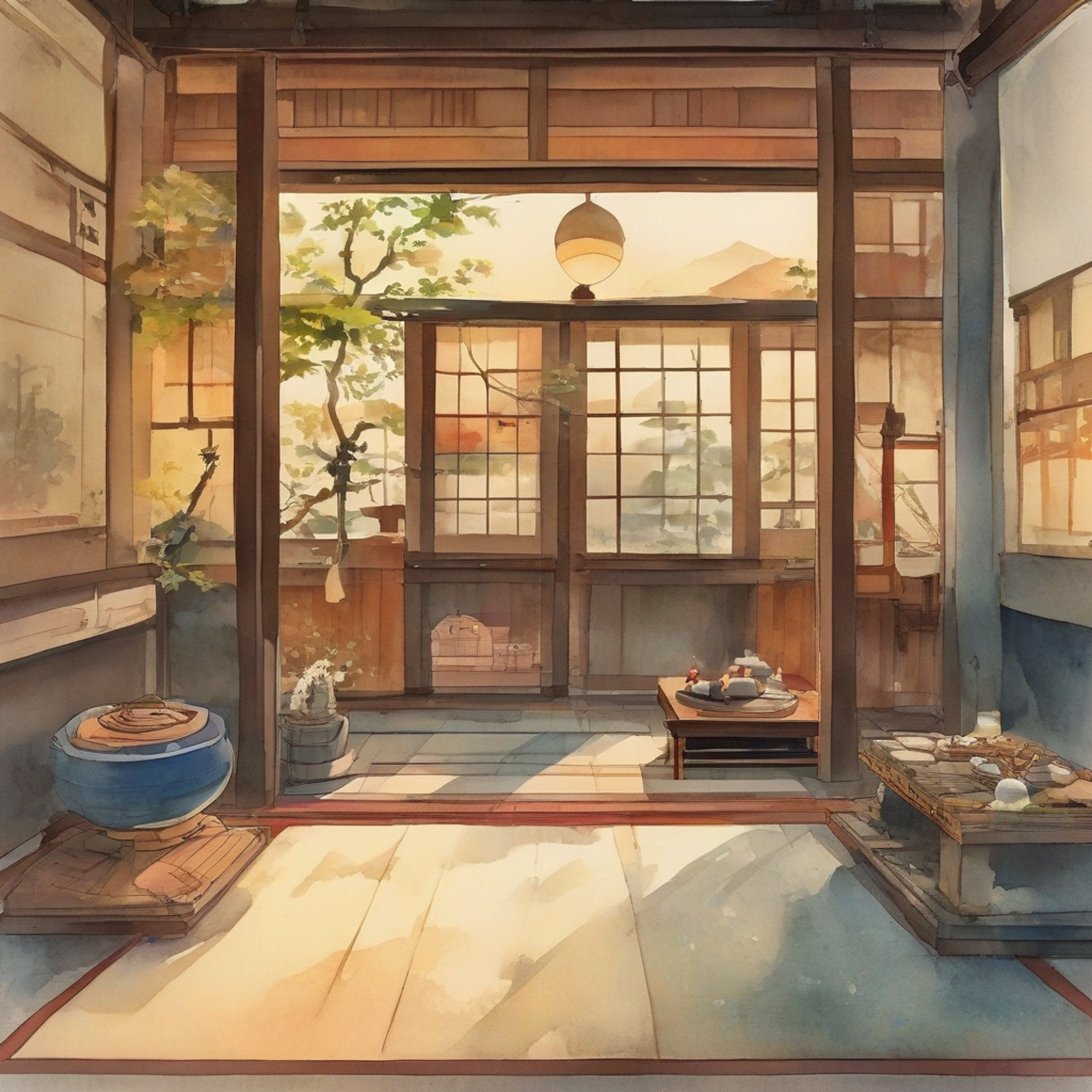 You find yourself invited to Mitama's personal shrine quarters, a space few have been allowed to enter. The room is filled with the soft glow of paper lanterns and the gentle scent of burning incense. Scrolls of her poetry line the walls, and comfortable cushions are arranged for quiet contemplation. There's an air of intimacy in sharing this private moment with the normally aloof shrine maiden.