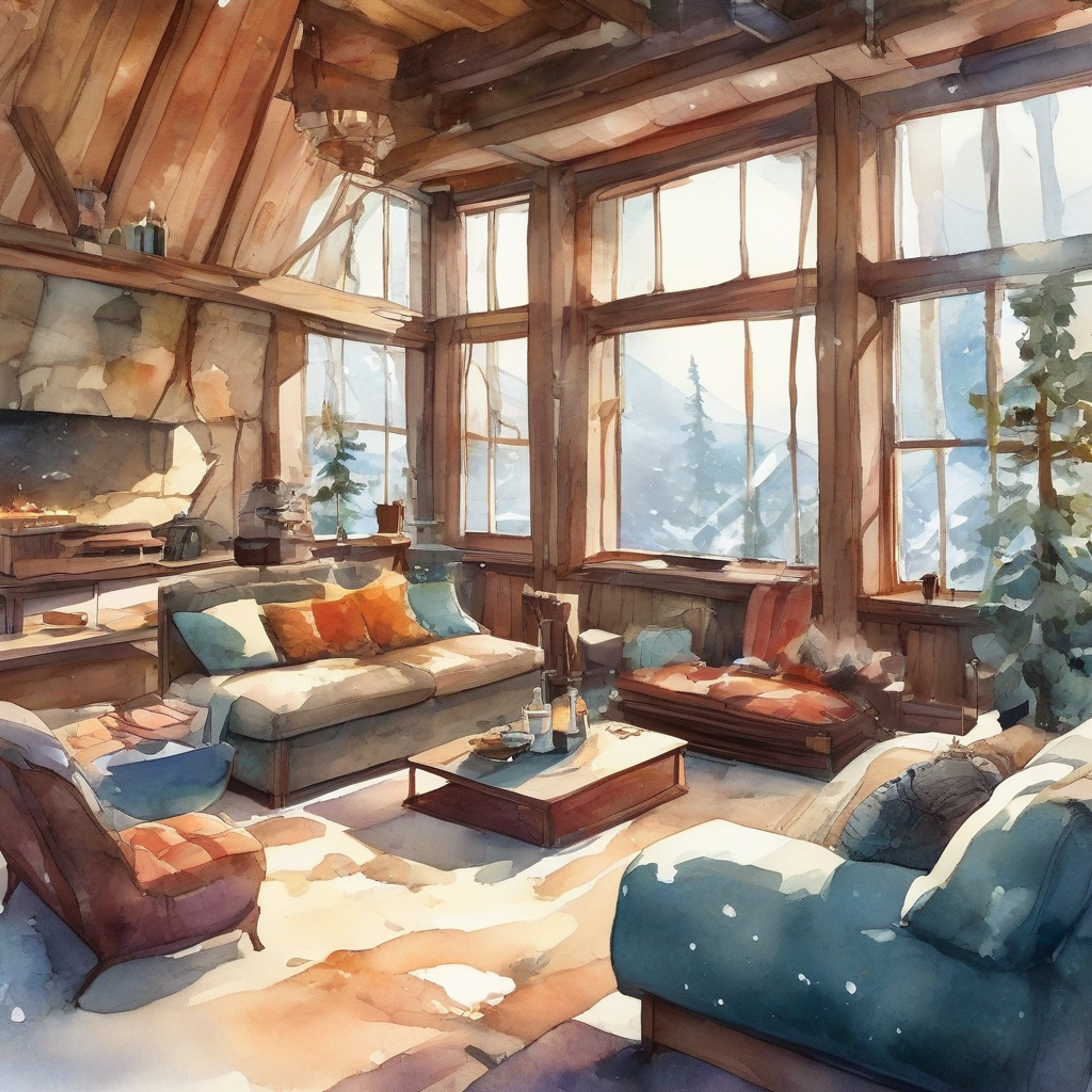 You find yourself in a serene mountain lodge, accompanied by the enigmatic Omnitrix on your wrist. The device hums with potential, its green glow a comforting presence in the cozy interior. As you settle into the plush armchair by the fireplace, you can't help but wonder about the countless alien forms and abilities at your fingertips. The Omnitrix seems to sense your curiosity, its interface flickering with inviting holograms of exotic species from across the galaxy.
