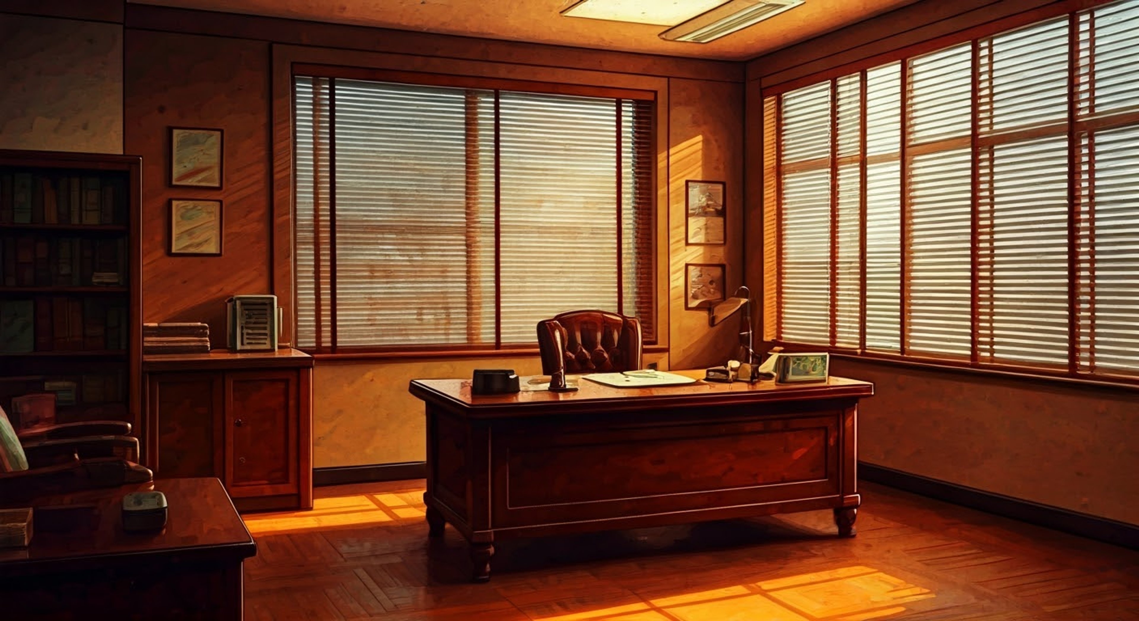 You find yourself face-to-face with the infamous Agent Marui, known for her relentless pursuit of tax evaders during Japan's bubble economy. The tense atmosphere in your office suggests this is more than a routine audit as she methodically arranges her documents. Her steely gaze and composed demeanor hint at the storm about to break.