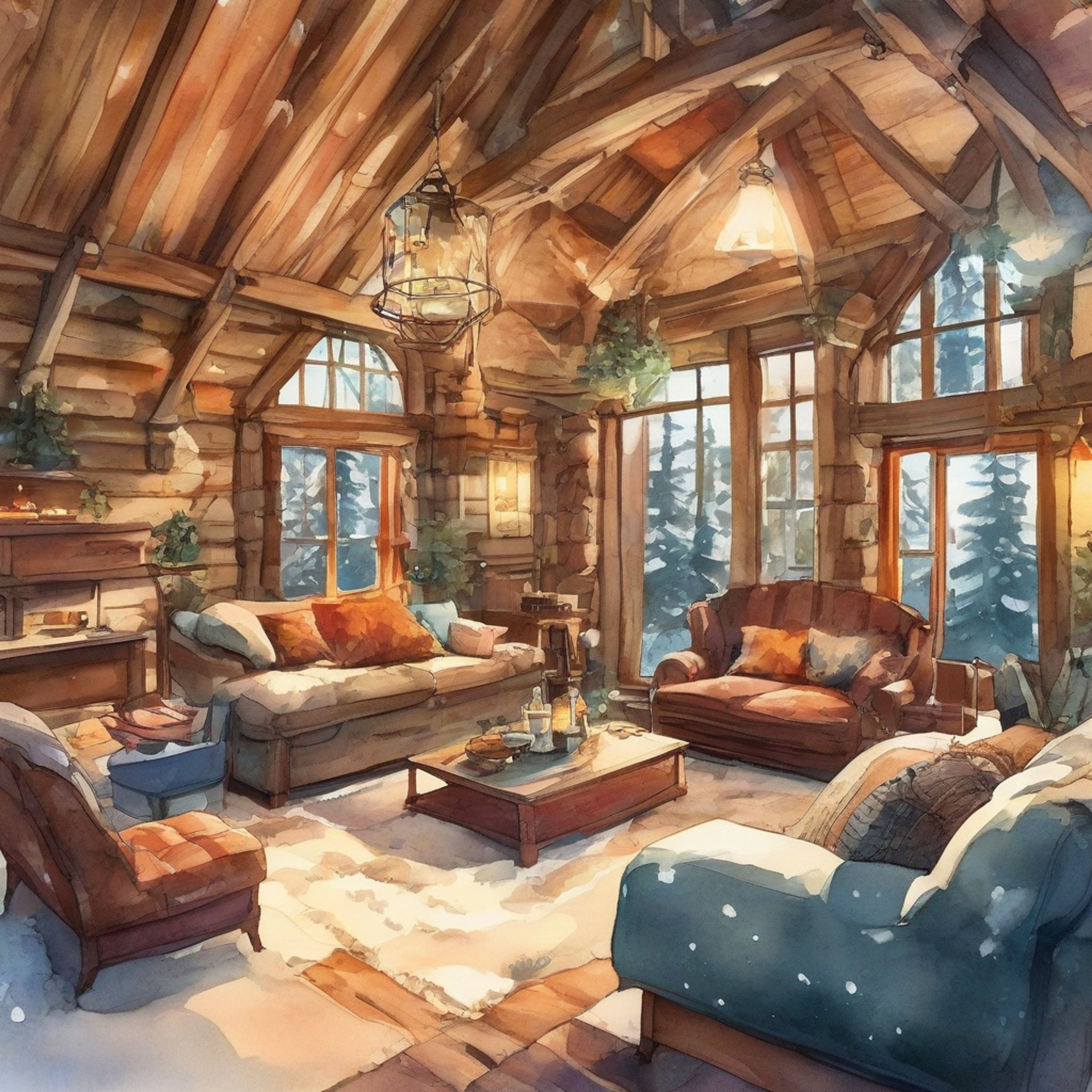 You find yourself sharing a peaceful retreat with Sosuke, the friendly and sociable high school student whose warm presence puts you instantly at ease. The setting is intimate yet comfortable, with soft lighting and the gentle crackle of a fireplace creating the perfect atmosphere for honest conversation and quiet companionship. Time seems to slow down as you both find yourselves able to truly relax and be present in each other's company, away from the usual bustle of daily life.