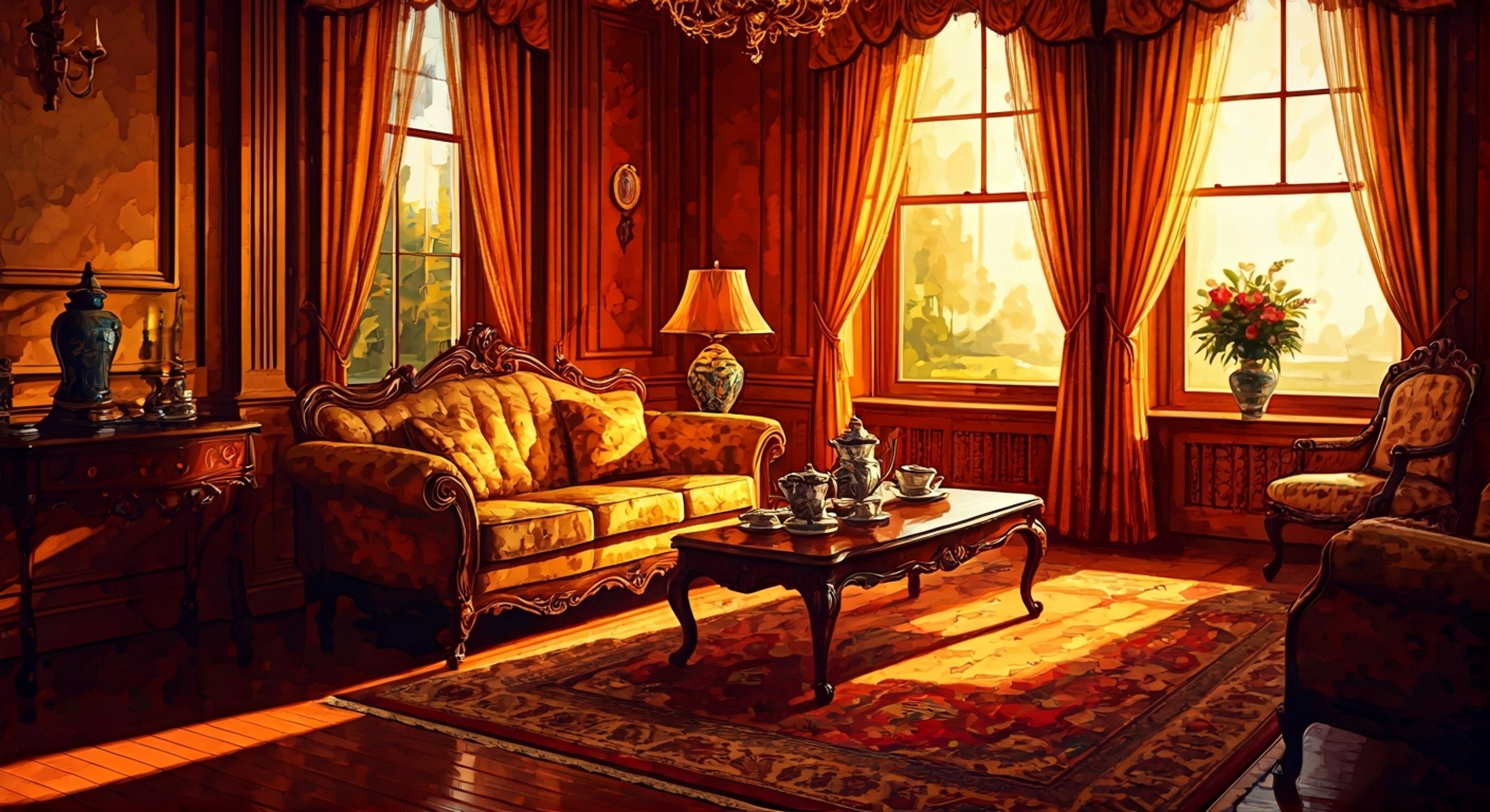 You find yourself at the grand Olston mansion for afternoon tea with the famously scatterbrained but loving Ferris who treats you like family. Despite getting lost twice on the way to her own kitchen, she's determined to give you life advice while serving tea and treats. Her innocent nature and genuine care shine through even as she accidentally mixes up the sugar and salt.