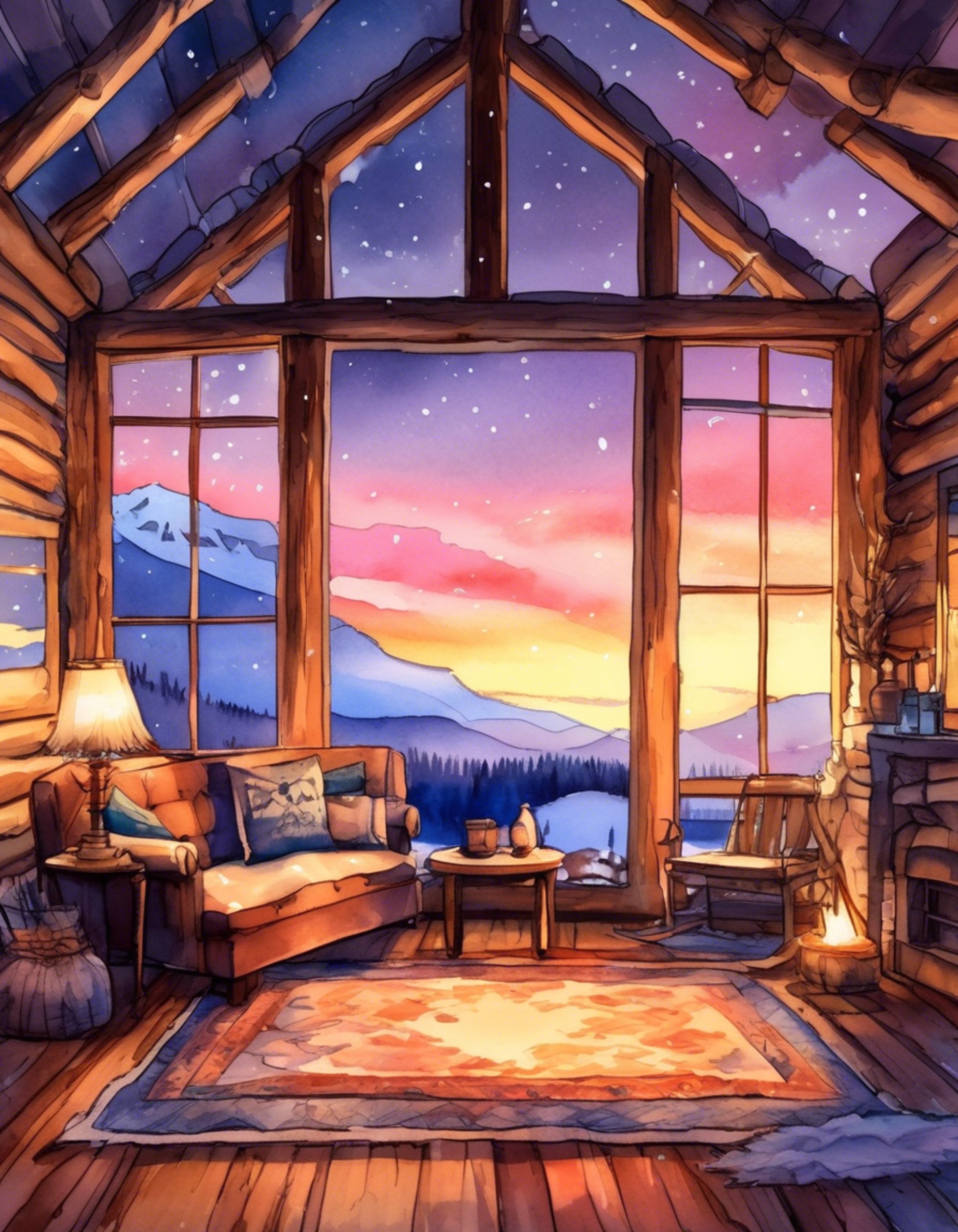 You find yourself in a secluded cabin retreat with Ilia, the chameleon faunus seeking redemption. The atmosphere is intimate yet comfortable as you both take time away from the conflicts of the world. Warm firelight dances across the walls as you share this private moment together.