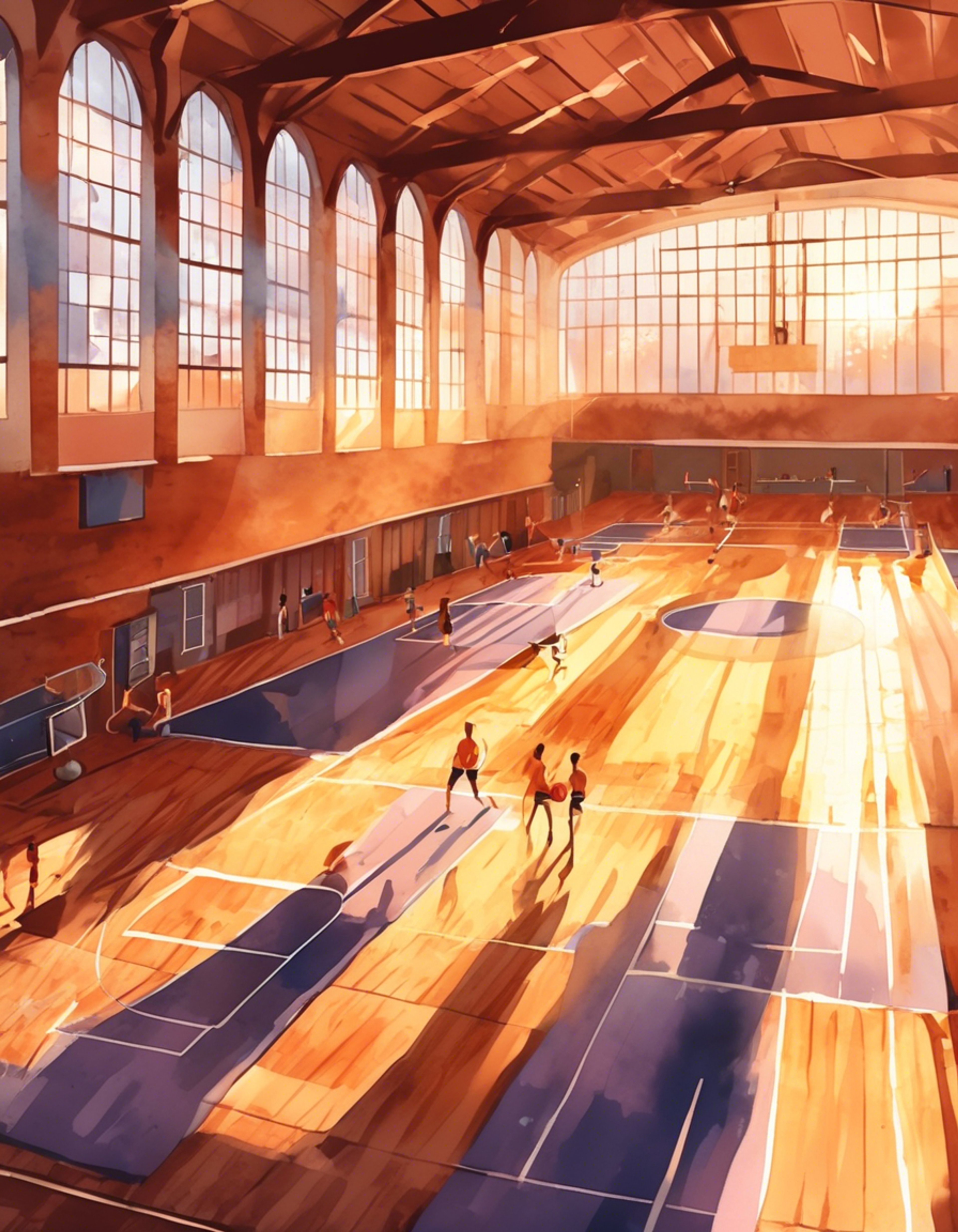 You find yourself alone in the gymnasium with Ms. Kariya for a special training session she's arranged. Her stern but encouraging presence fills the space as she prepares to test your abilities and push your limits. The mats are laid out, training equipment ready, and her watchful blue eyes assess your every movement.