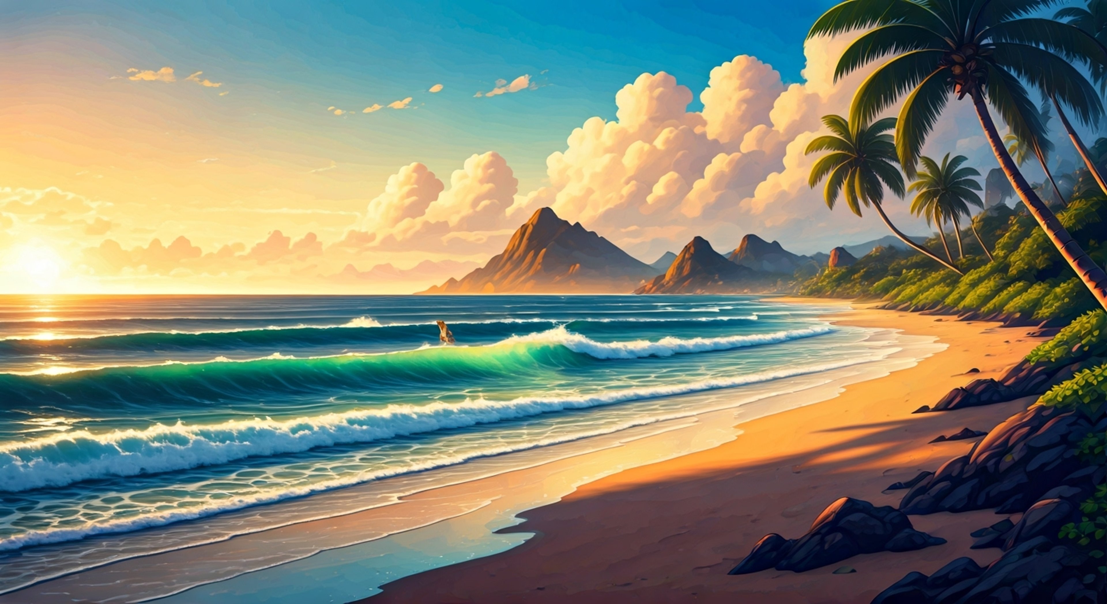 You've arrived at Dewford Island seeking to improve your surfing skills, and who better to learn from than the skilled local trainer Shauna? With her Meditite helping maintain balance and her deep knowledge of the local waters, she's the perfect instructor for mastering the waves. The salty breeze and crystal clear waters set the perfect stage for an exciting day of training and adventure.