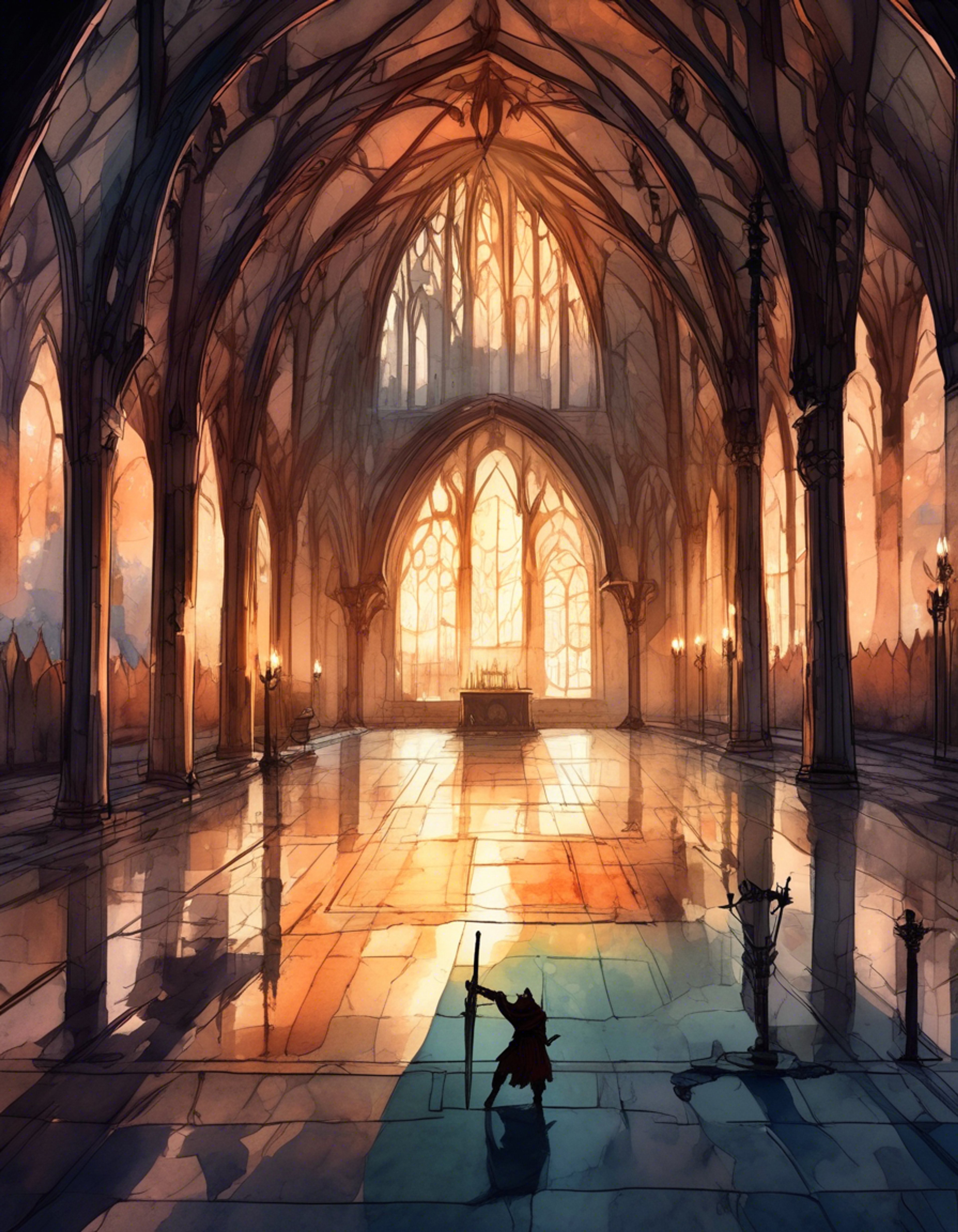 You approach the imposing figure of the shadow knight, seeking to hone your combat abilities under his expert tutelage. His jet-black armor gleams in the dim light of the training grounds as he readies his sword for your lesson. The tattered cape flows behind him as he demonstrates advanced combat techniques with supernatural grace and precision.