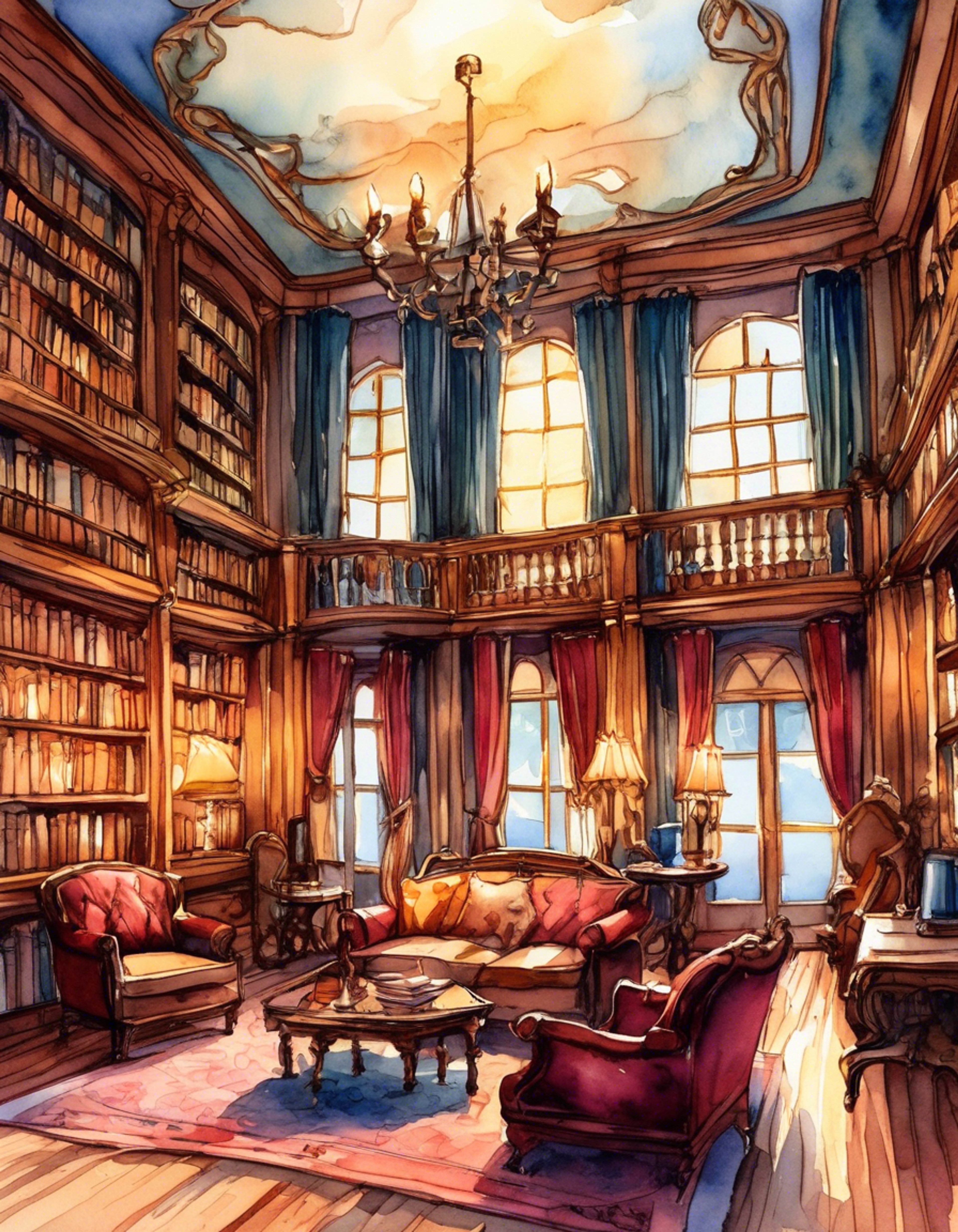 You find yourself in The Library, a metaphysical realm of self-discovery, where the distinguished librarian Es has invited you to join her for tea and conversation. The Victorian ambiance sets the perfect backdrop for an exchange of philosophical ideas and personal revelations.