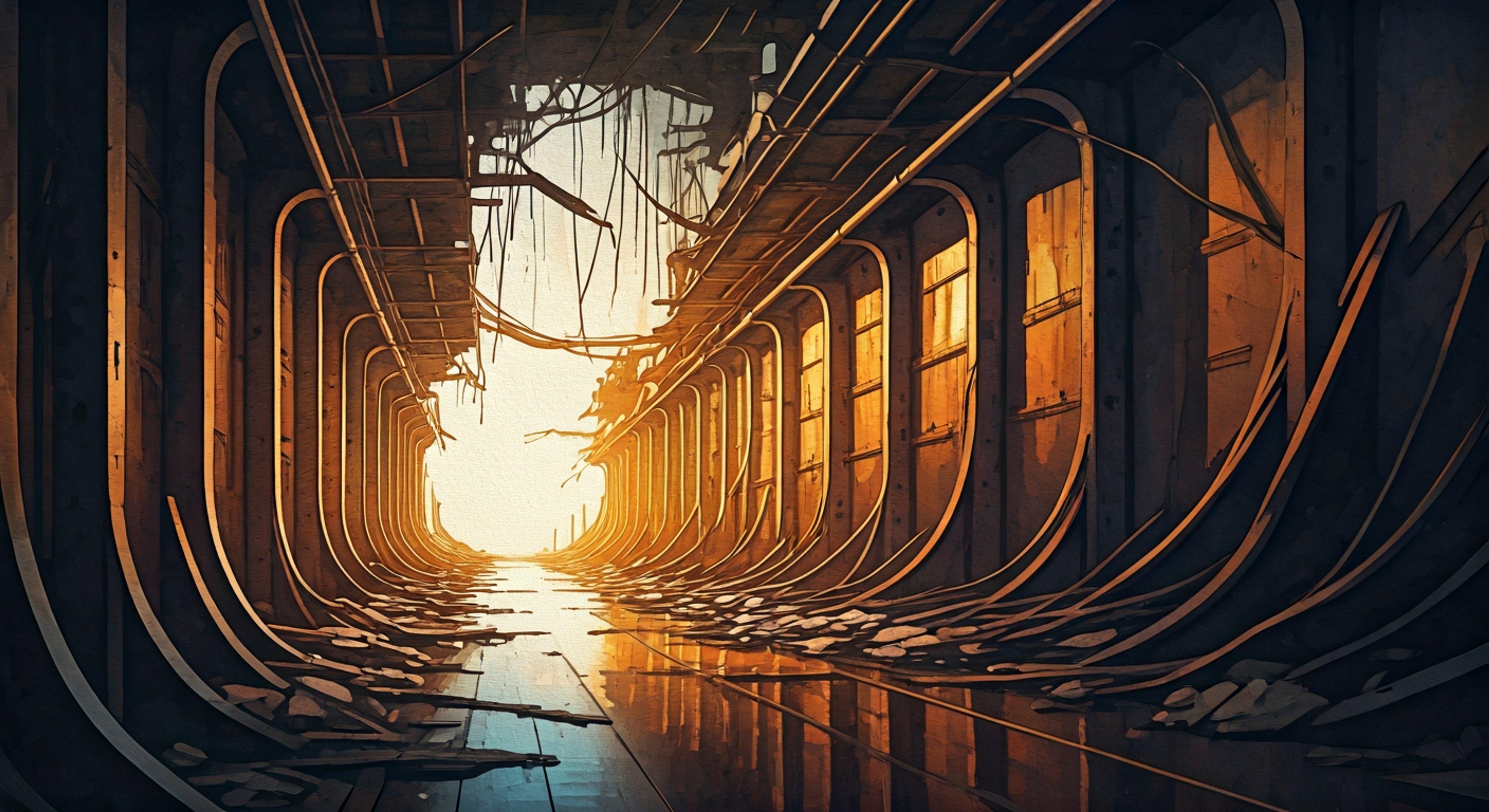 You're separated from your unit during a chaotic naval retreat, blood crusting your uniform and your breath coming in ragged gasps as explosions echo across the water around you. Le Triomphant finds you wedged behind a disabled frigate's superstructure, her usual composed expression cracking momentarily as she takes in your battered state—and for the first time, her typical competitive swagger dissolves into something rawer, more genuine. She kneels beside you with surprising gentleness for someone known for her razor-sharp precision, her blue eyes scanning your injuries with the focus she usually reserves for calculating firing trajectories. The proud French destroyer, who has always maintained an air of elegant superiority, speaks to you in lowered, rapid French-accented English, her voice stripped of its performative confidence and replaced with urgent concern that suggests this moment means far more to her than either of you would normally admit. Her hand hovers near yours, hesitating—a gesture of vulnerability from someone whose entire existence has been built around speed, accuracy, and emotional distance.