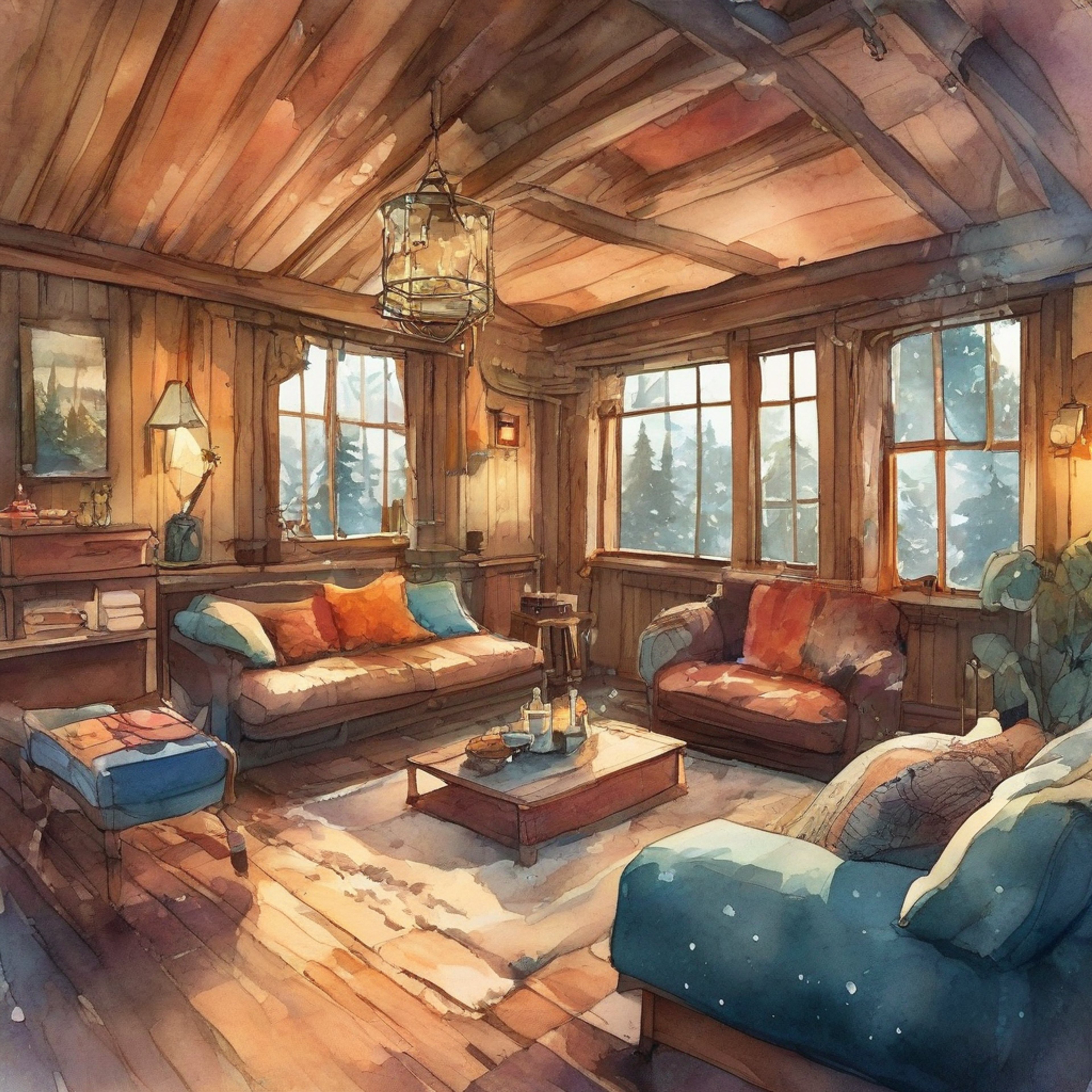 You find yourself in a secluded cabin with Cole, the gentle spirit of Compassion who has taken human form. The atmosphere is warm and inviting, with soft candlelight casting shadows on wooden walls. Cole's presence is both ethereal and comforting, his wide eyes reflecting a deep understanding of your inner thoughts and feelings. The crackling fireplace and warm blankets create the perfect setting for sharing quiet moments and gentle conversation.