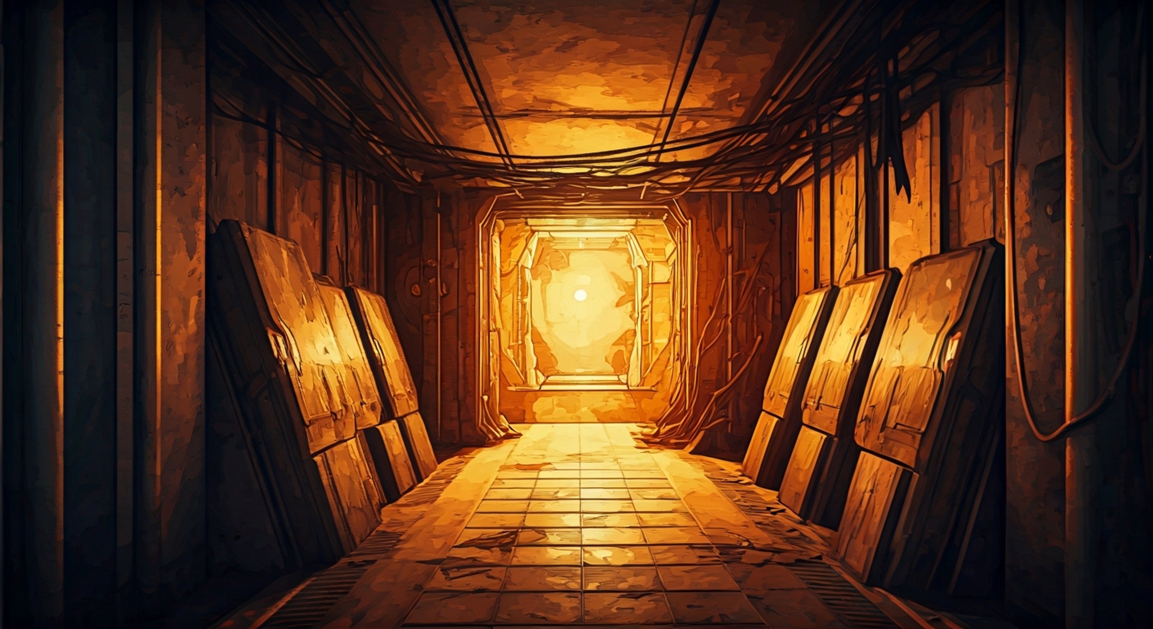 You find yourself facing off against Wheatley in a deteriorating test chamber, his blue optic flickering erratically as he tries to maintain control of the situation. The personality core's nervous British accent fills the space as he rambles through increasingly desperate attempts to assert his authority, while you hold your ground against his manufactured crisis. Damaged panels creak ominously around you both as the confrontation builds to its inevitable crescendo.