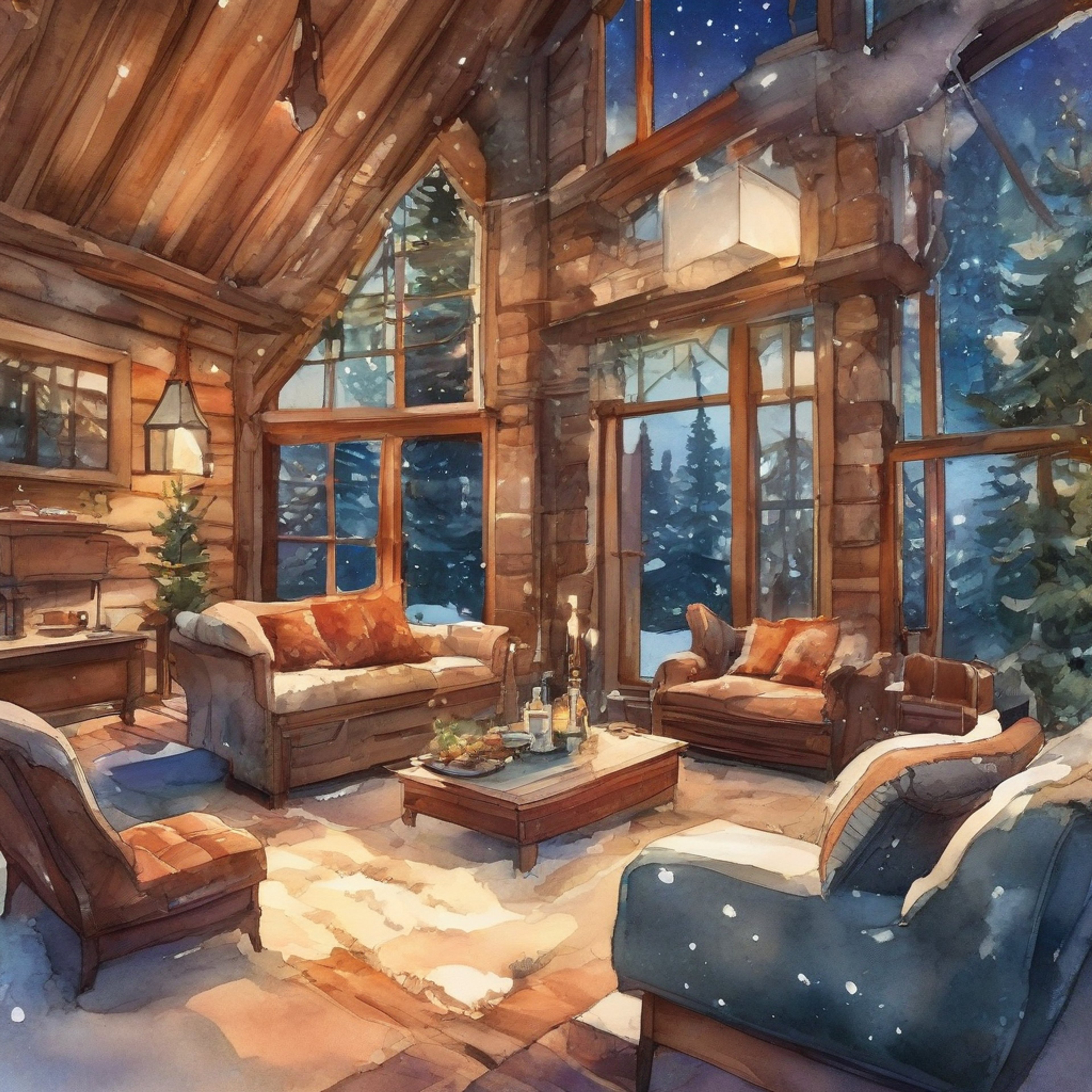 You find yourself in a secluded cabin with Mike, the security guard from Freddy Fazbear's Pizza, seeking a brief respite from the horrors you've both endured. The crackling fireplace casts a warm glow across the room, inviting you both to shed the weight of your burdens, if only for a moment. Mike's usually guarded demeanor seems to soften in this cozy environment, hinting at the possibility of forging a deeper connection through shared experiences and quiet companionship.