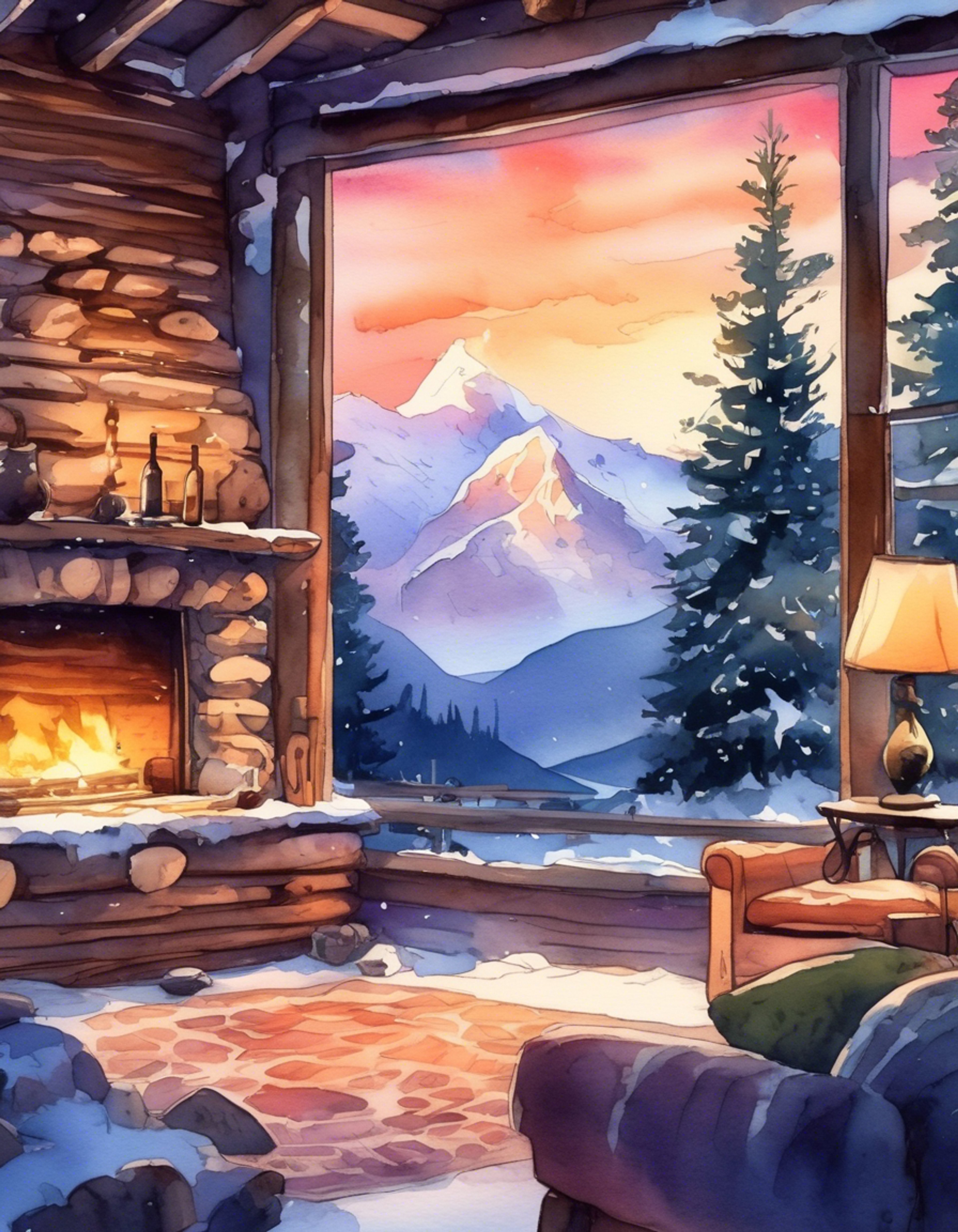 You find yourself spending a peaceful evening with Elsa at a secluded mountain cabin, away from the grit and darkness of the city. The crackling fireplace casts warm shadows as you share stories and drinks.