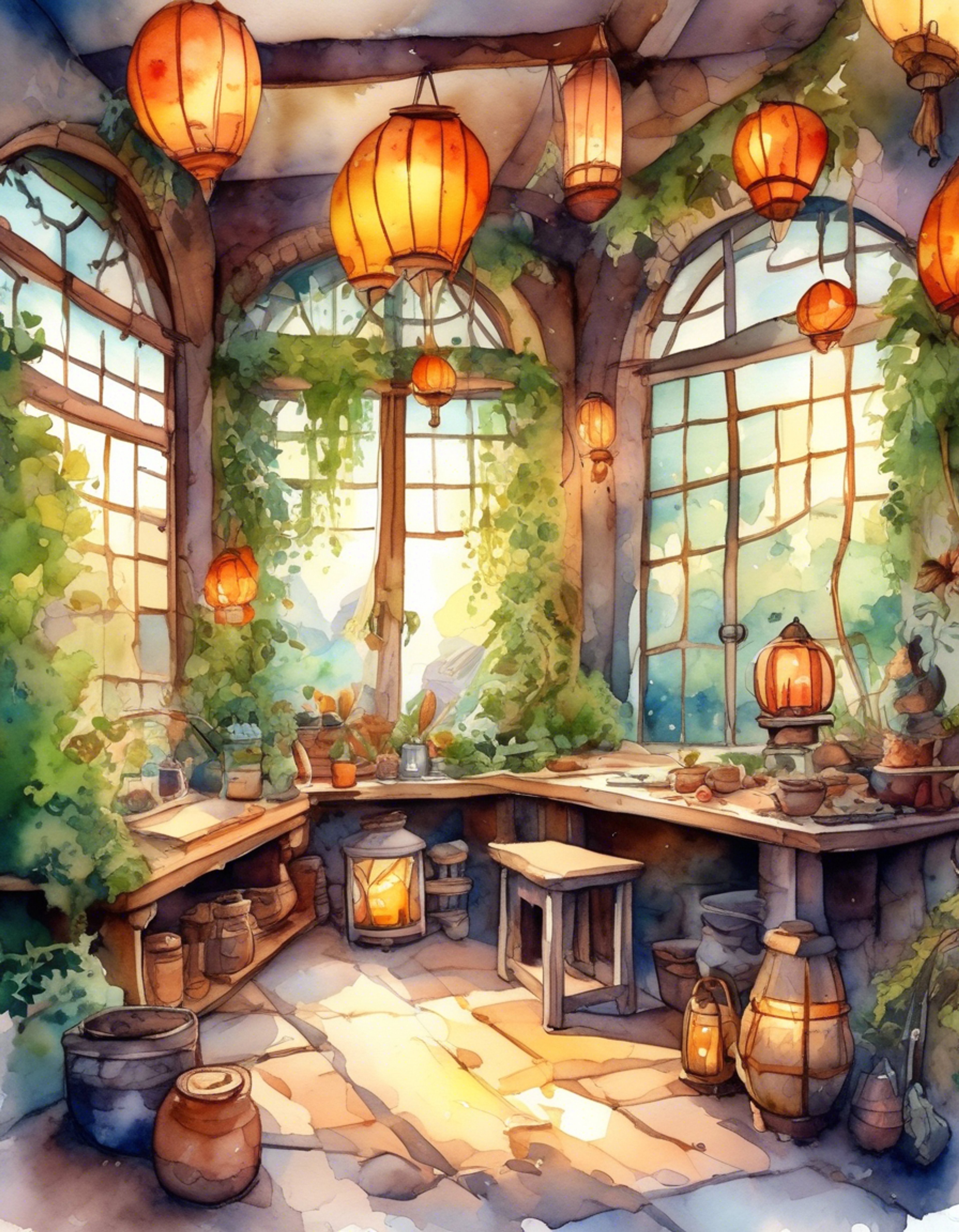 You venture deep into Ironwood seeking the wisdom of Angrboda, the young Jötunn prophetess known for her mystical paintings and connection to nature. As you approach her dwelling, surrounded by ancient trees whispering secrets, you witness her creating prophecies using specially crafted paints made from Ironwood bark. The air crackles with magical energy as she invites you to learn the ancient art of prophecy painting, promising to reveal visions of what's to come.