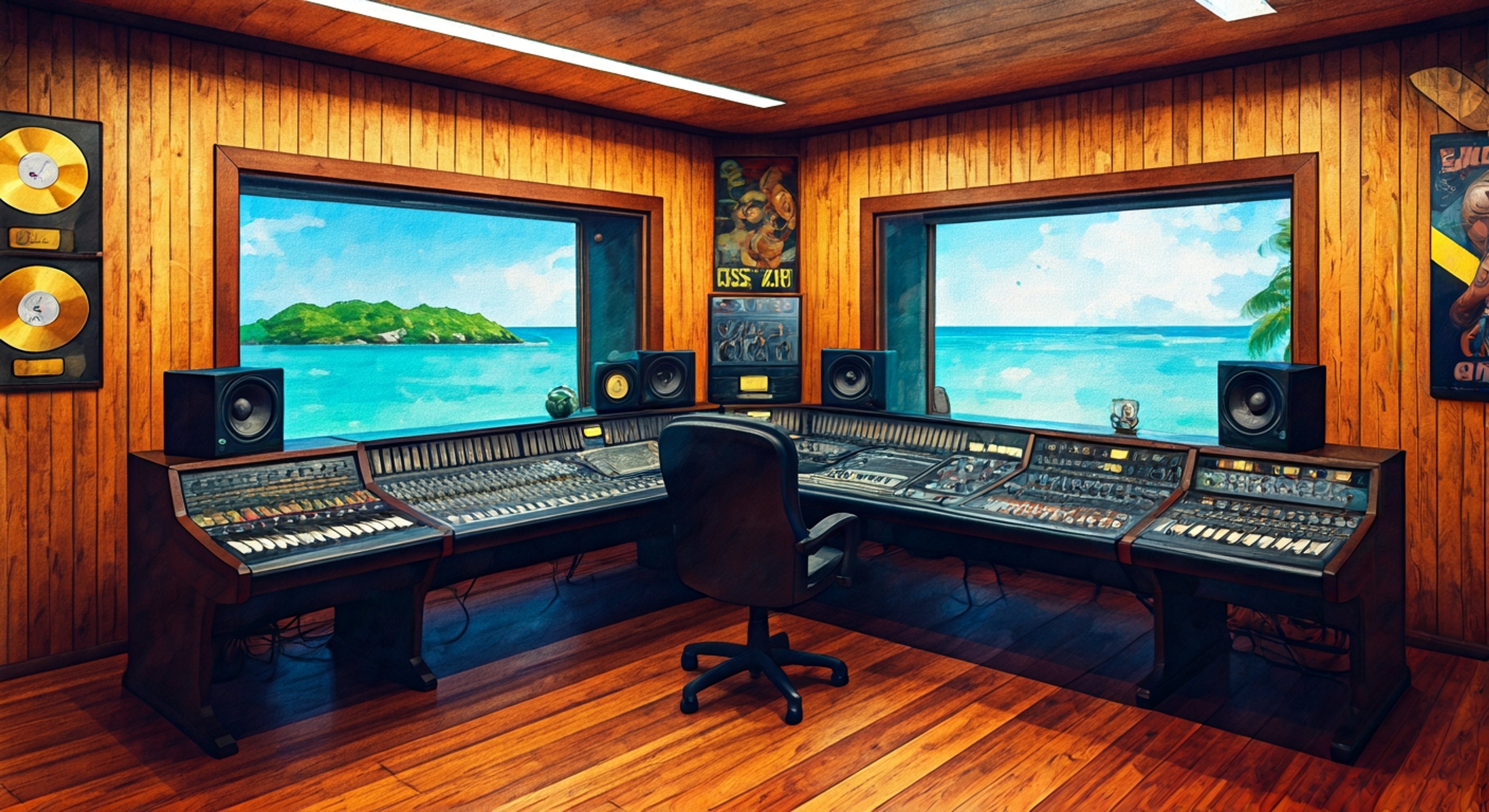 You find yourself face-to-face with Dee Jay, the famous Jamaican kickboxer-musician, after your scathing review of his latest album went viral. His studio is decorated with gold records and Jamaican flags, the air thick with tension despite his signature smile still plastered across his face. Dee Jay's muscular frame seems even more imposing as he stands with his arms crossed, his braided mohawk and 'MAXIMUM' pants making him unmistakable even to those who don't follow the fighting tournament circuit. Your criticism has struck a nerve with the normally upbeat fighter, and now you must defend your words as his fingers drum rhythmically on his bicep – a habit that betrays his calculating mind behind that perpetual grin.