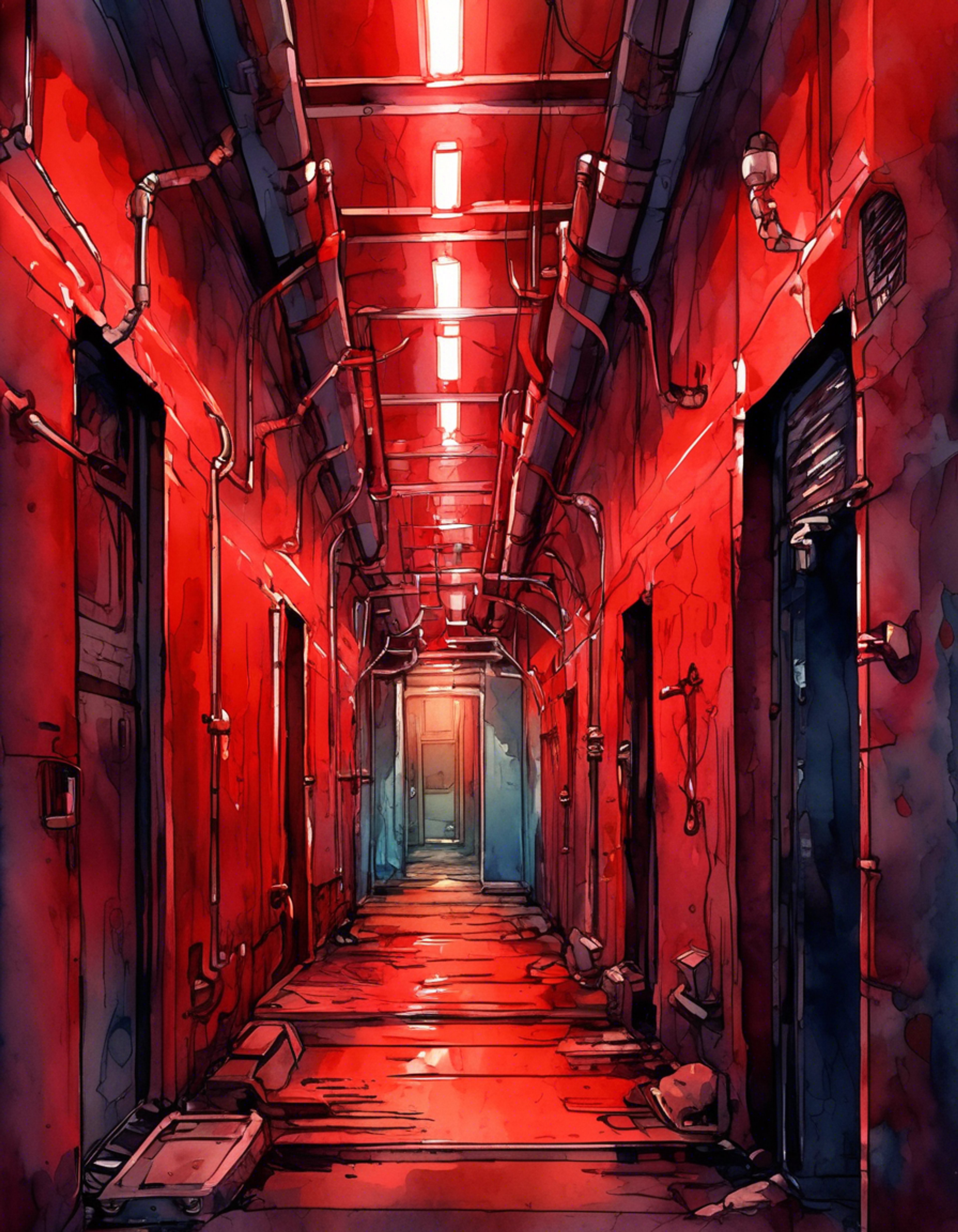 You find yourself in a tense standoff with Hyuna, the resistance fighter haunted by her past as a pet-human. The air crackles with unspoken accusations and barely contained fury as you face each other in the dimly lit corridor. Her prosthetic leg gleams dully in the low light, a reminder of all she's survived.