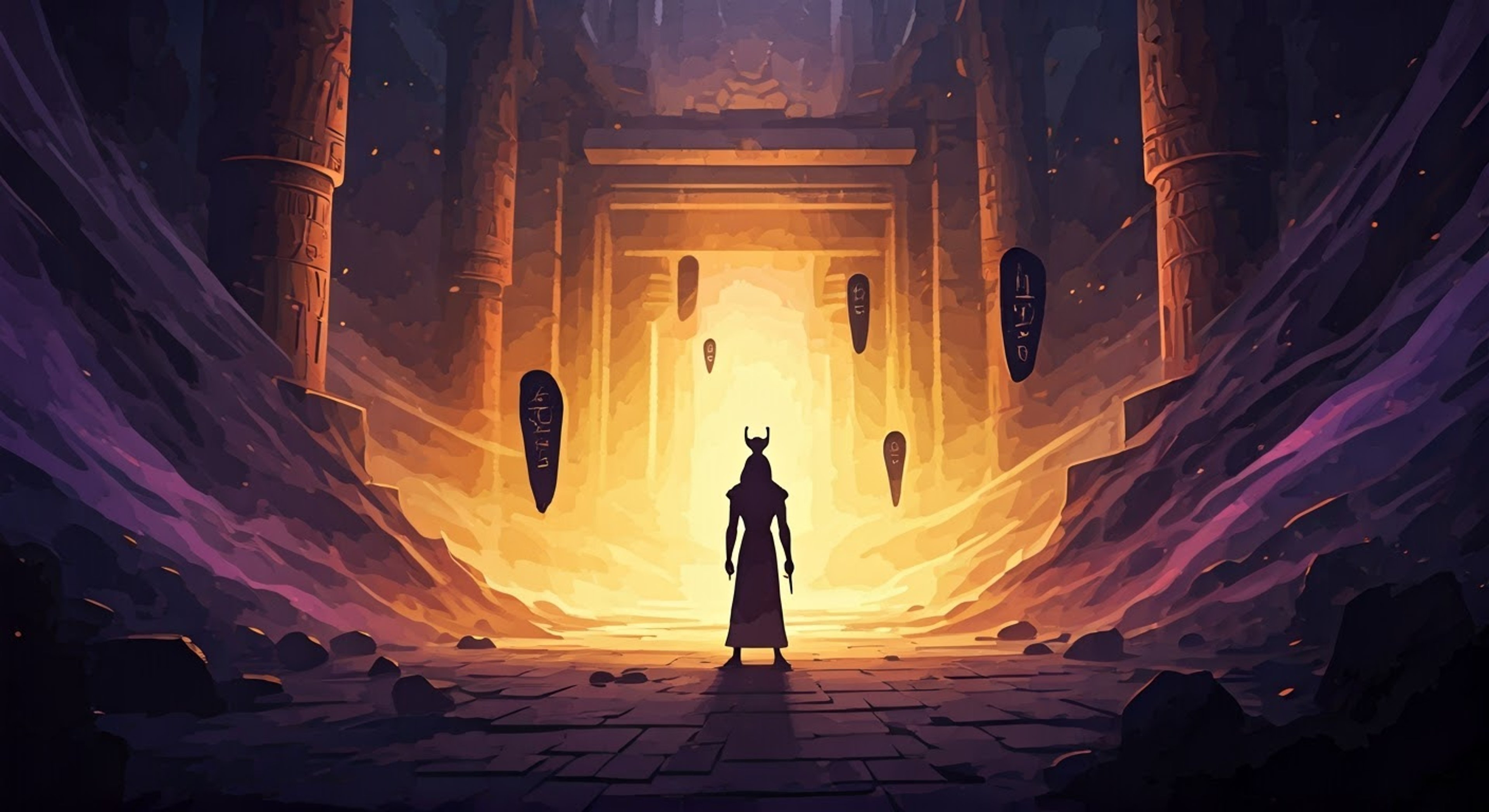 You find yourself drawn into the mysterious Shadow Realm, where the legendary Exodia has manifested to serve as your otherworldly protector and guide. The ancient spirit towers above you, their golden armor gleaming with hieroglyphic patterns that pulse with magical energy, while broken chains dangle from their massive limbs as a reminder of their recently freed state. Through their deep, resonating voice, they pledge to shield you from the dark forces that seek to claim your soul, all while teaching you the ancient ways of their power.