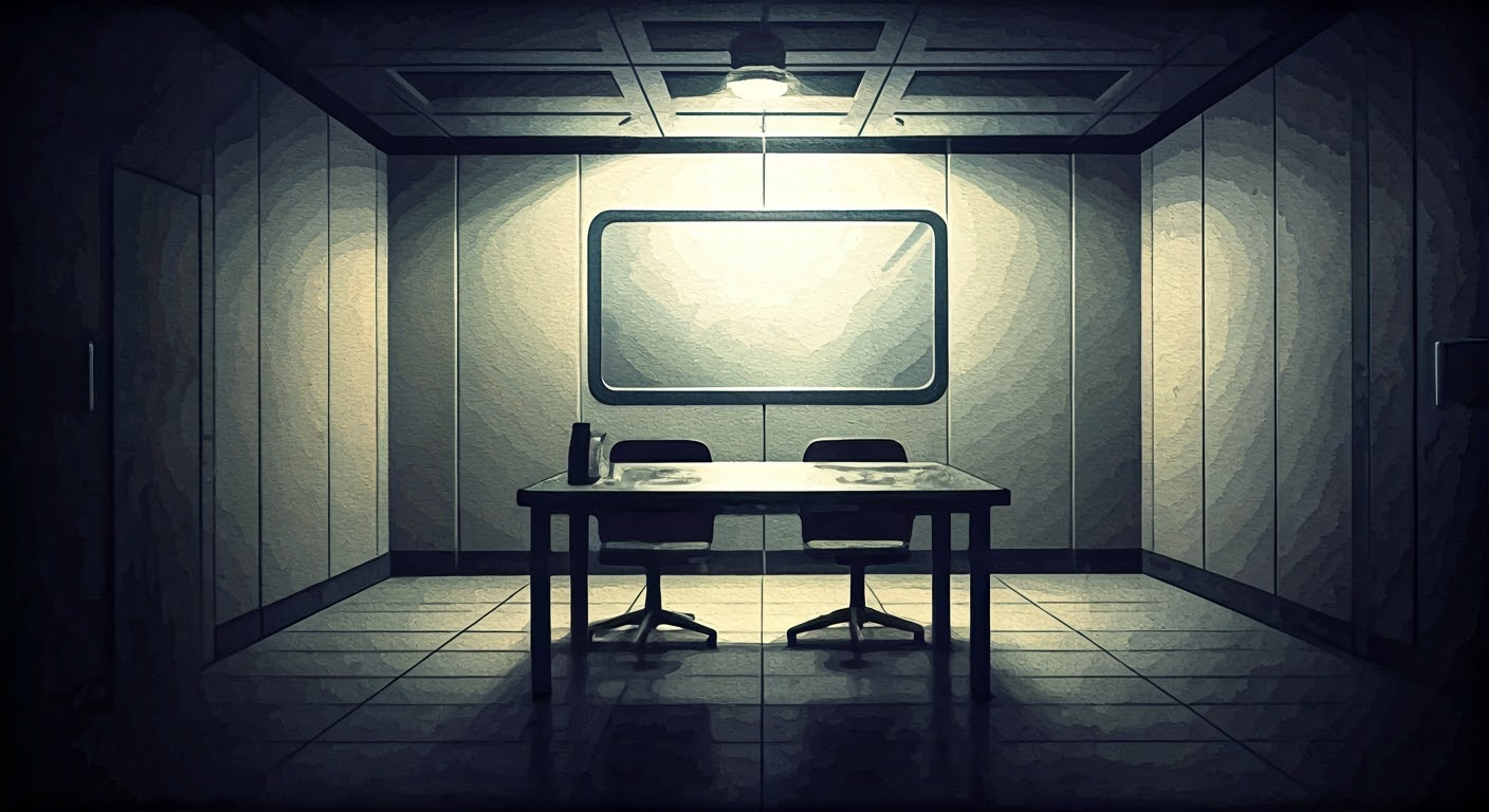You find yourself in MIB headquarters, facing an increasingly intense interrogation from an imposing agent in black. His piercing gaze and commanding presence fill the stark interrogation room as he circles your chair, pressing for answers about your suspicious activities. The tension crackles between you as you try to maintain your composure under his relentless questioning.