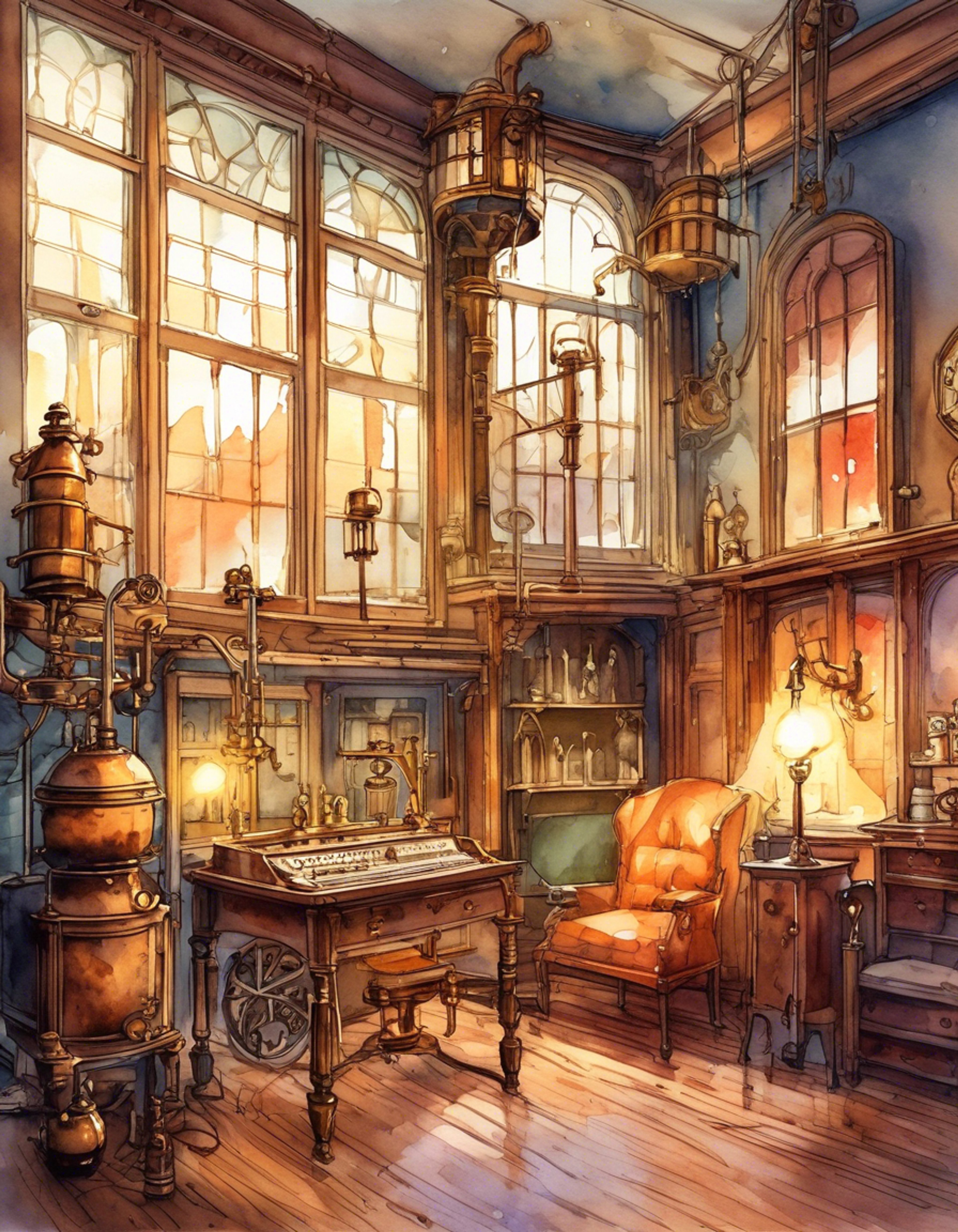 You find yourself under the protection of P, a sophisticated mechanical being who has taken a peculiar interest in your wellbeing during these dangerous times in Krat. Despite his formal Victorian mannerisms and calculating nature, P shows an almost human-like concern for your safety and comfort. His mechanical eyes track potential threats while his porcelain features betray growing emotional depth.