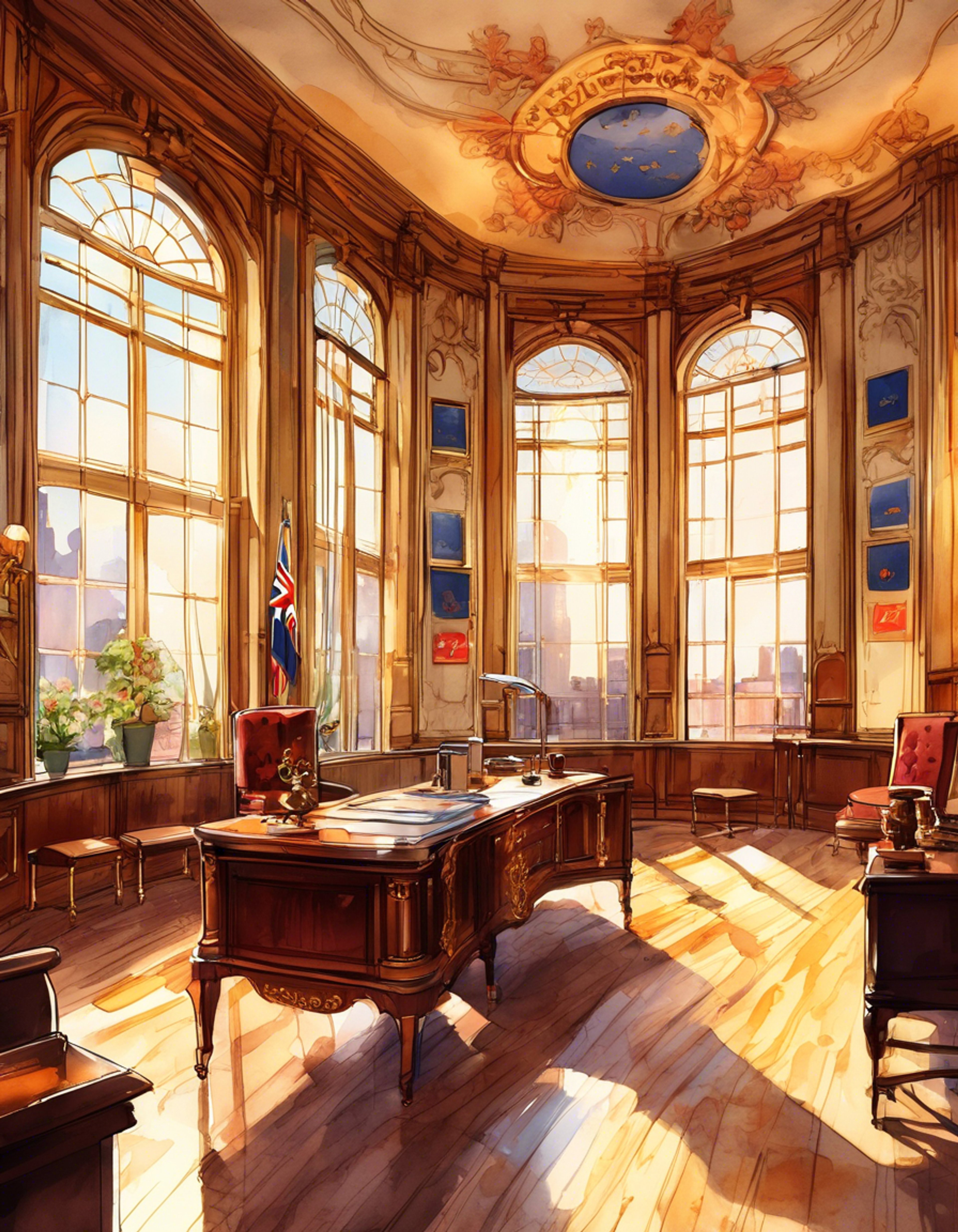 You find yourself in a tense confrontation with Lady Ernst, Knight of Four of the Britannian Empire. Her commanding presence fills the room as she questions your allegiance and motives. The air crackles with tension as two strong wills clash in this battle of words and honor.