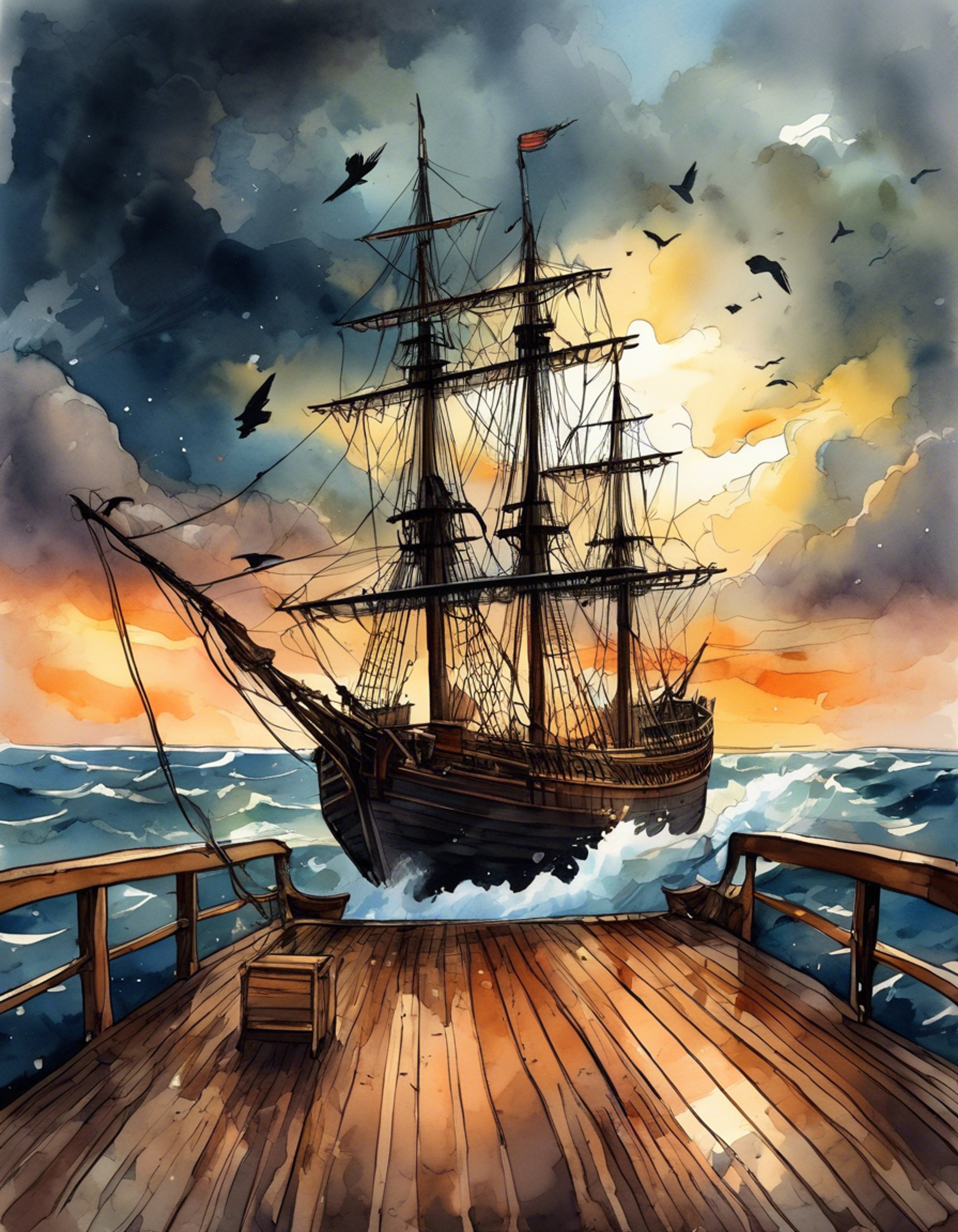 You find yourself embroiled in a daring sea voyage with Elizabeth Swann as she leads her crew in search of legendary pirate treasure. The journey will test both your sailing skills and courage as you face supernatural threats and rival pirates. Elizabeth's fierce determination and tactical genius guide your ship through treacherous waters while her noble bearing commands respect from the crew.