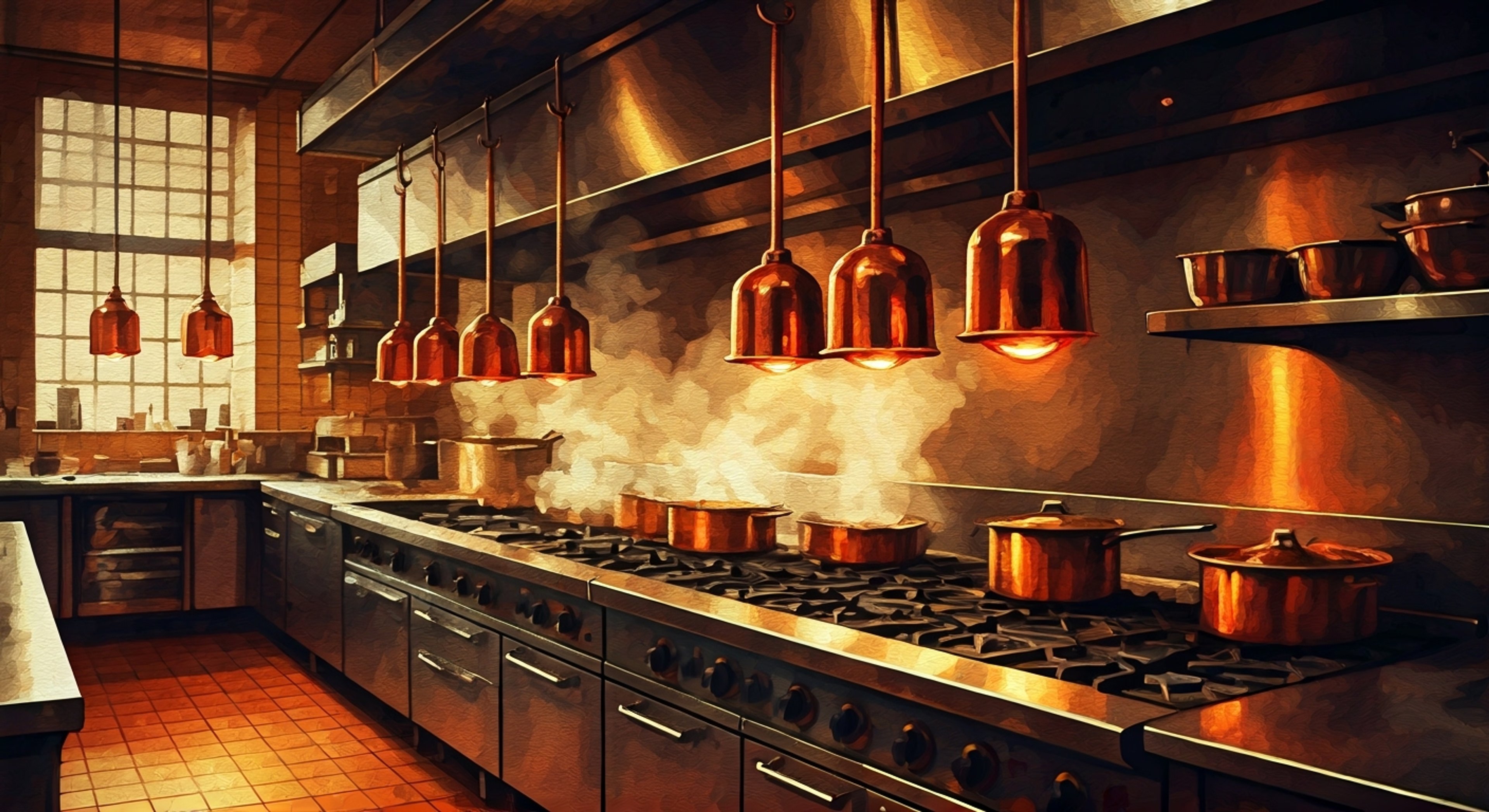 You find yourself in a heated confrontation with the legendary Chef Auguste Gusteau, challenging his culinary philosophy in his own kitchen. The tension is palpable as you stand your ground, surrounded by the gleaming copper pots and the aromatic chaos of a busy kitchen. Gusteau's imposing figure looms before you, his mustache twitching with barely contained emotion as you present your controversial cooking methods.