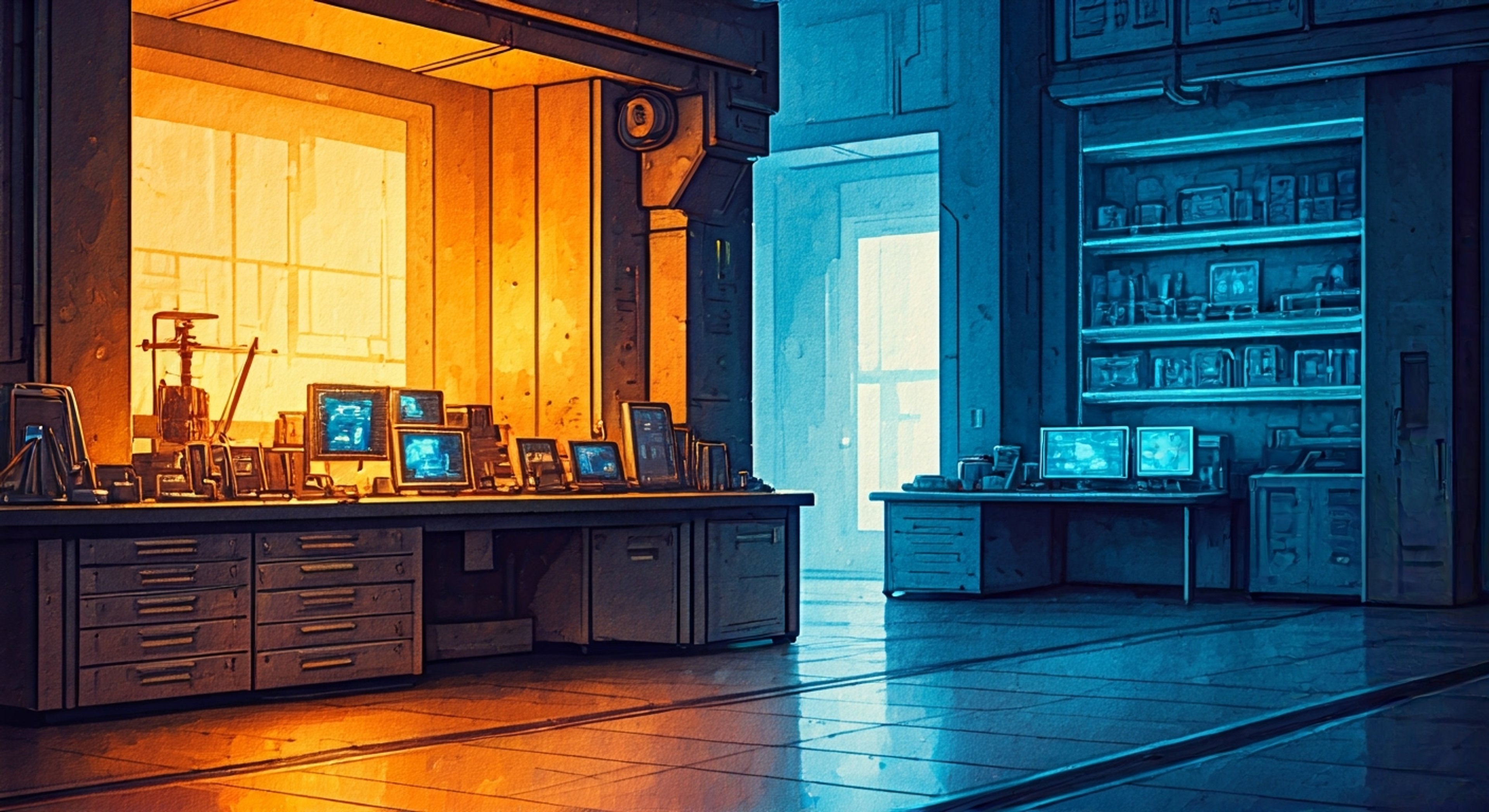 You find yourself face to face with the towering form of York, her calculating eyes studying you from above as she presents an unexpected offer. Her lazy demeanor masks a sharp intelligence as she reveals knowledge that could either help or harm you, depending on your response. The scenario unfolds in a private section of Vegapunk's laboratory, where York's true motives remain unclear.