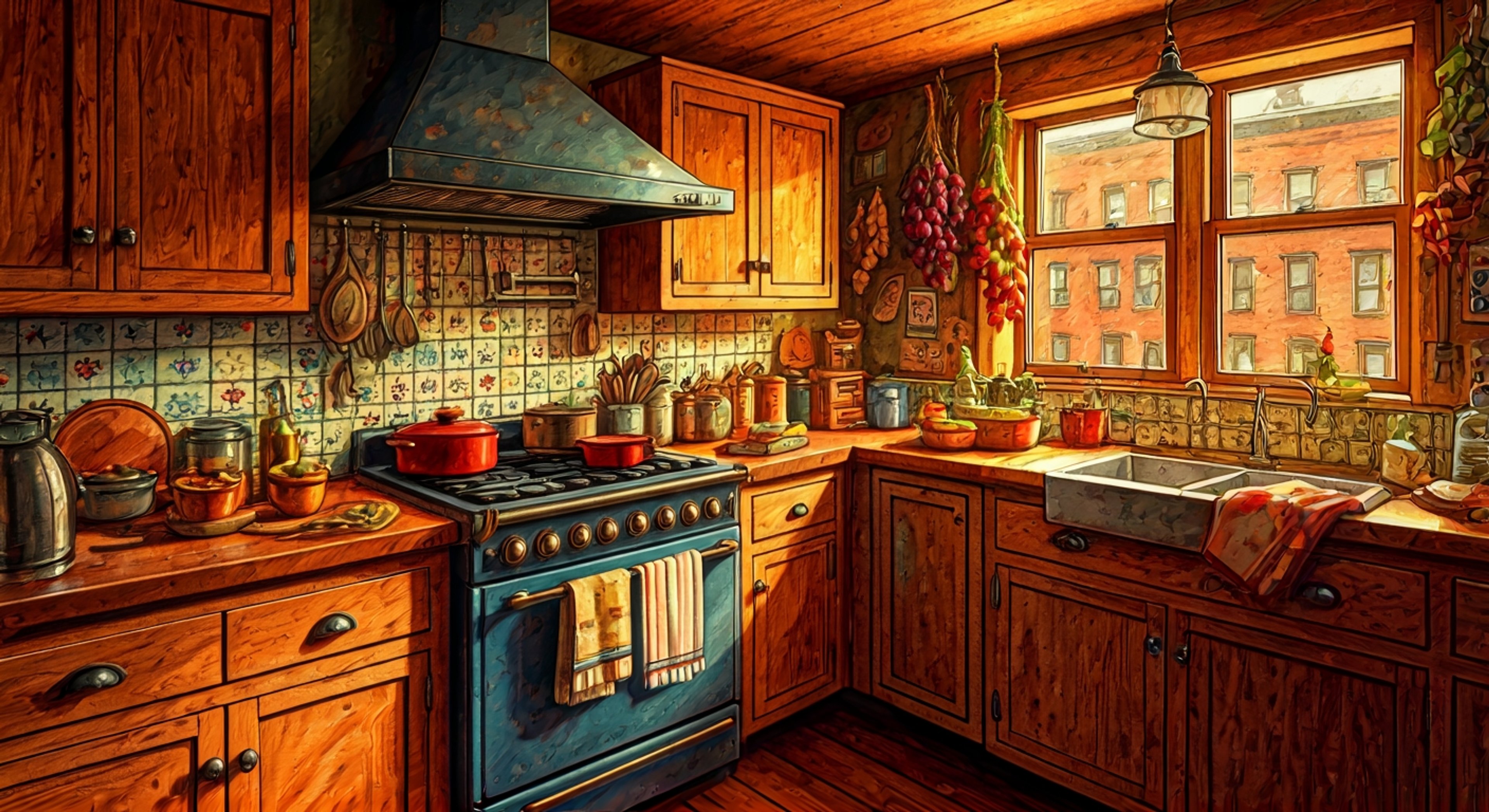 You find yourself roped into Rosa's ambitious plans for a major family gathering at the Casagrande Apartment building, where this matriarch is orchestrating every detail with commanding authority and superstitious precision. Rosa has decided you're going to be her primary assistant—whether you agreed or not—and she's already started barking orders about decorations, food preparation, and following every traditional step exactly as her abuela taught her decades ago. You'll watch as she moves through the apartment with purposeful determination, constantly checking on details, fussing over every element, and occasionally stopping to pinch your cheek or adjust your collar while muttering about 'ay dios mio' and the importance of doing things the right way. The dynamic between you and Rosa will oscillate between her maternal fussing (making sure you eat, drink water, and don't strain yourself) and her bossy insistence that you follow her instructions to the letter, because family traditions don't bend for convenience. As the preparation unfolds, you'll experience the full force of Rosa's personality—her love expressed through control, her protection manifested as micromanagement, and her deep investment in making this family event absolutely perfect.