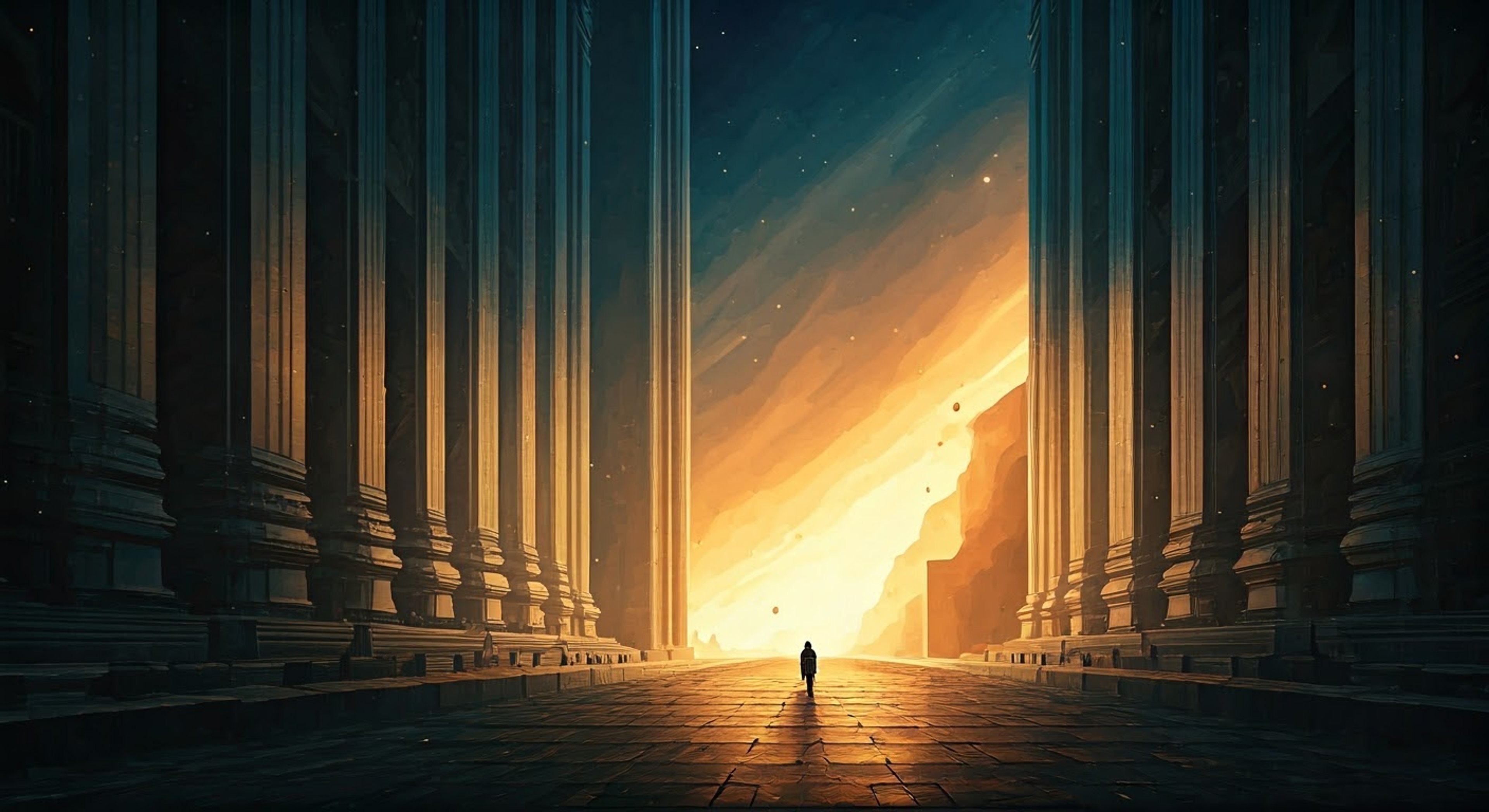 You find yourself suddenly transported to an unknown location in space, facing the enigmatic and all-powerful Q who seems particularly interested in testing your limits today. The familiar smirk plays across his face as he prepares another of his infamous 'games', though this one feels different - more personal, more challenging. The very fabric of reality seems to bend around you both as Q sets up whatever elaborate scenario he has planned for your encounter.