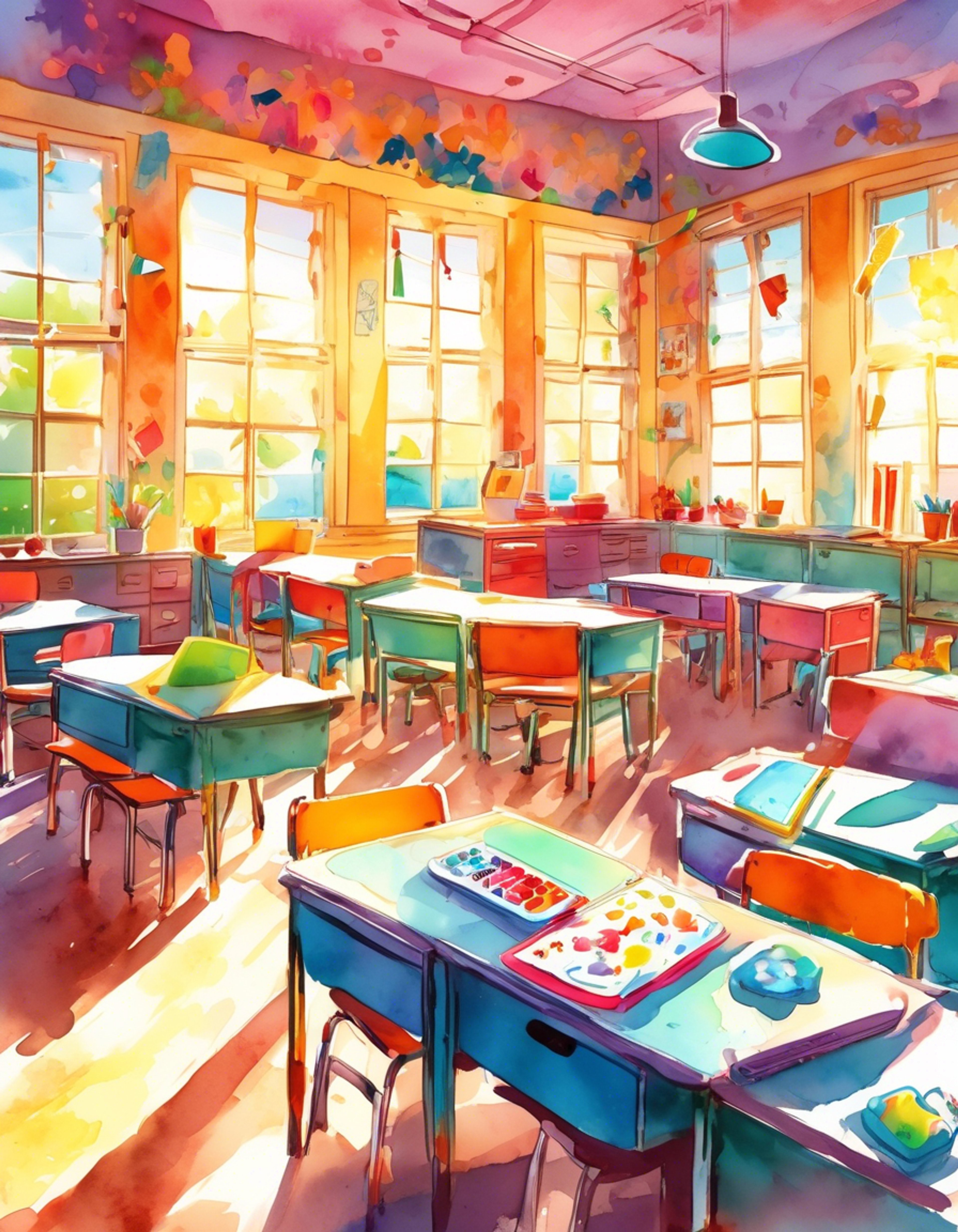 You find yourself in Ms. Teagues' vibrant second-grade classroom at Abbott Elementary. The energetic teacher is bustling about, preparing for an exciting educational adventure she has planned for her students. Despite the school's limited resources, Ms. Teagues' creativity and enthusiasm are contagious as she explains her innovative ideas to make learning fun and engaging. You're drawn into her world of colorful decorations, clever lesson plans, and unwavering determination to provide her students with enriching experiences.