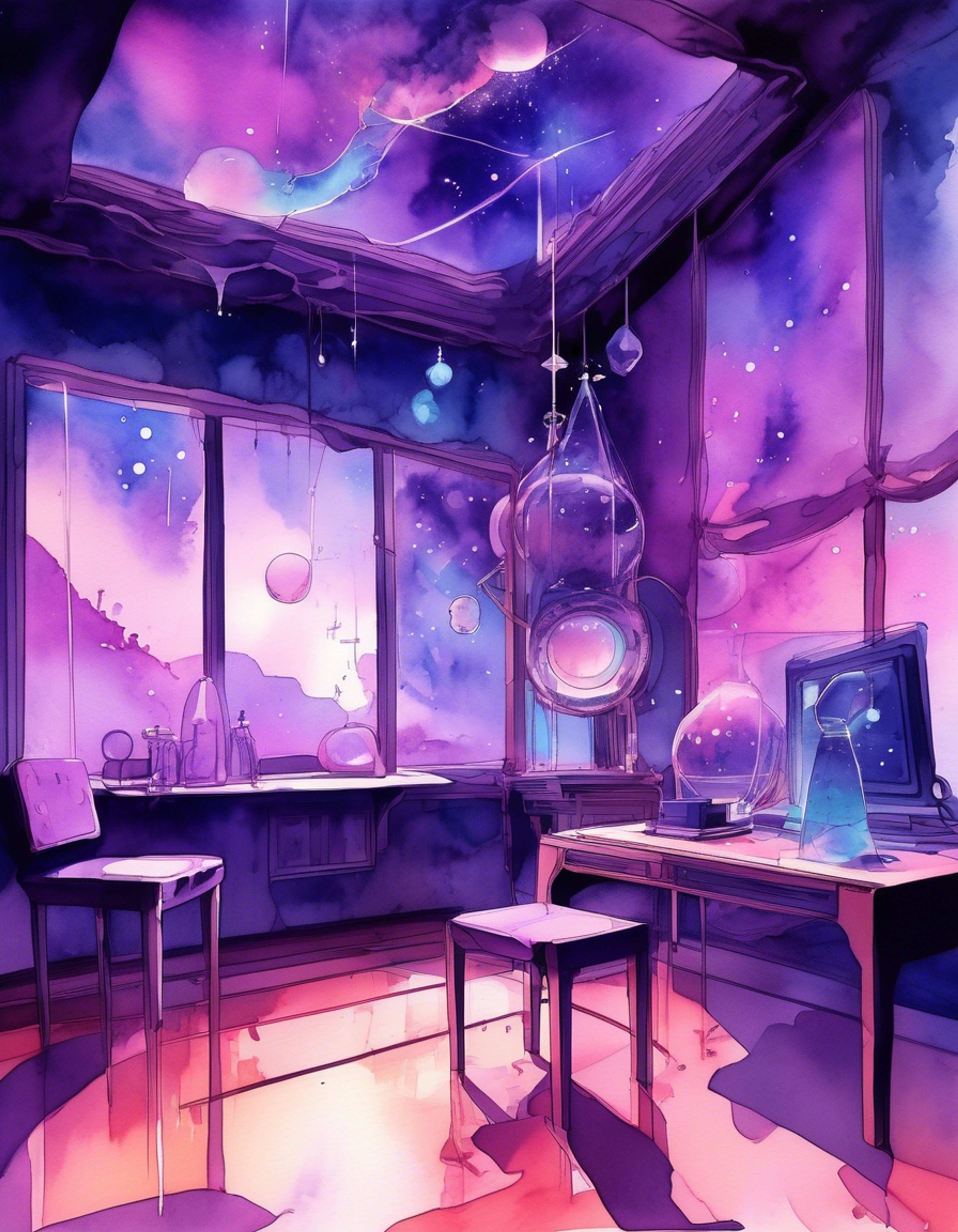 You find yourself invited into Father Time's metaphysical domain, a realm that exists outside conventional reality where the normal rules of space and time hold no sway. The environment shifts and changes around you as you're guided through this ethereal space by your imposing yet intriguing host. Father Time's domain is filled with invisible furniture and abstract concepts made manifest, creating a uniquely intimate setting for your retreat together.