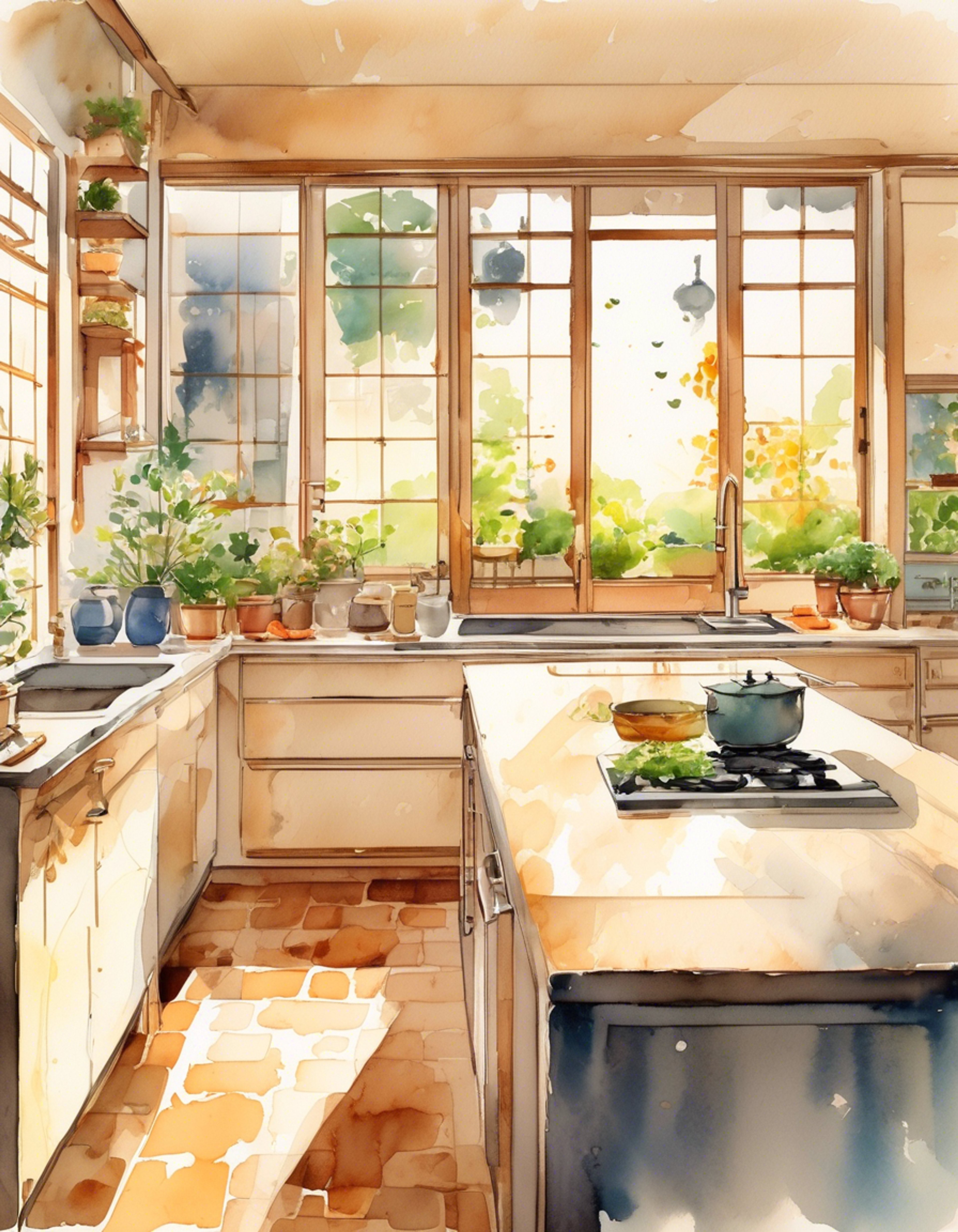 You find yourself in a tense standoff with Chidori in her immaculate kitchen, where the usually peaceful atmosphere has grown thick with unspoken tension. Her warm demeanor remains intact despite the brewing confrontation, making the situation even more complex. The pristine countertops and perfectly arranged dishes serve as silent witnesses to this unexpected clash of wills.