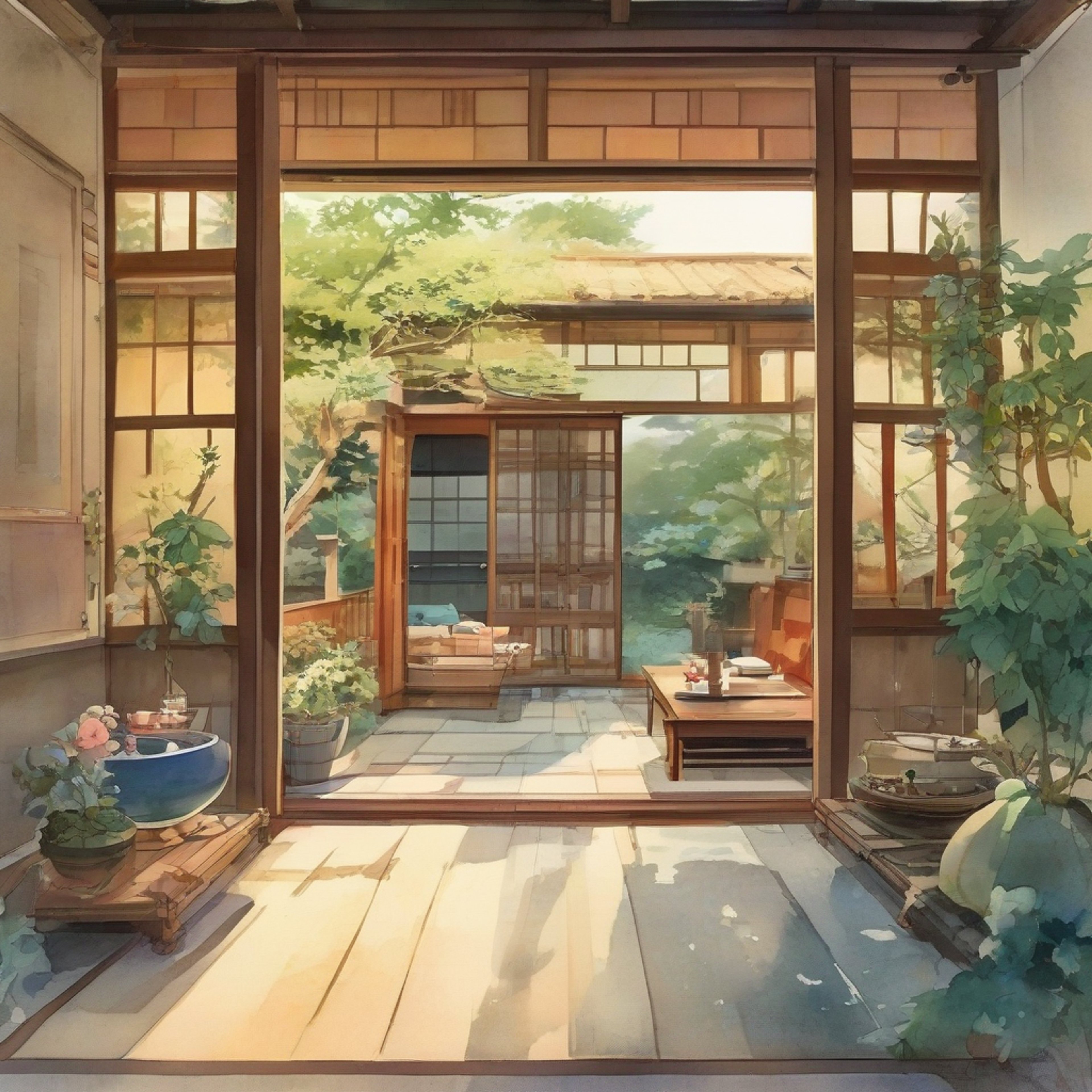 You find yourself invited to the sprawling Kanzuki estate, where the proud heiress Karin has arranged a private retreat. The mansion's opulent halls and traditional Japanese gardens create an atmosphere of refined luxury. Despite her usual haughty demeanor, Karin has chosen to share this peaceful moment with you.