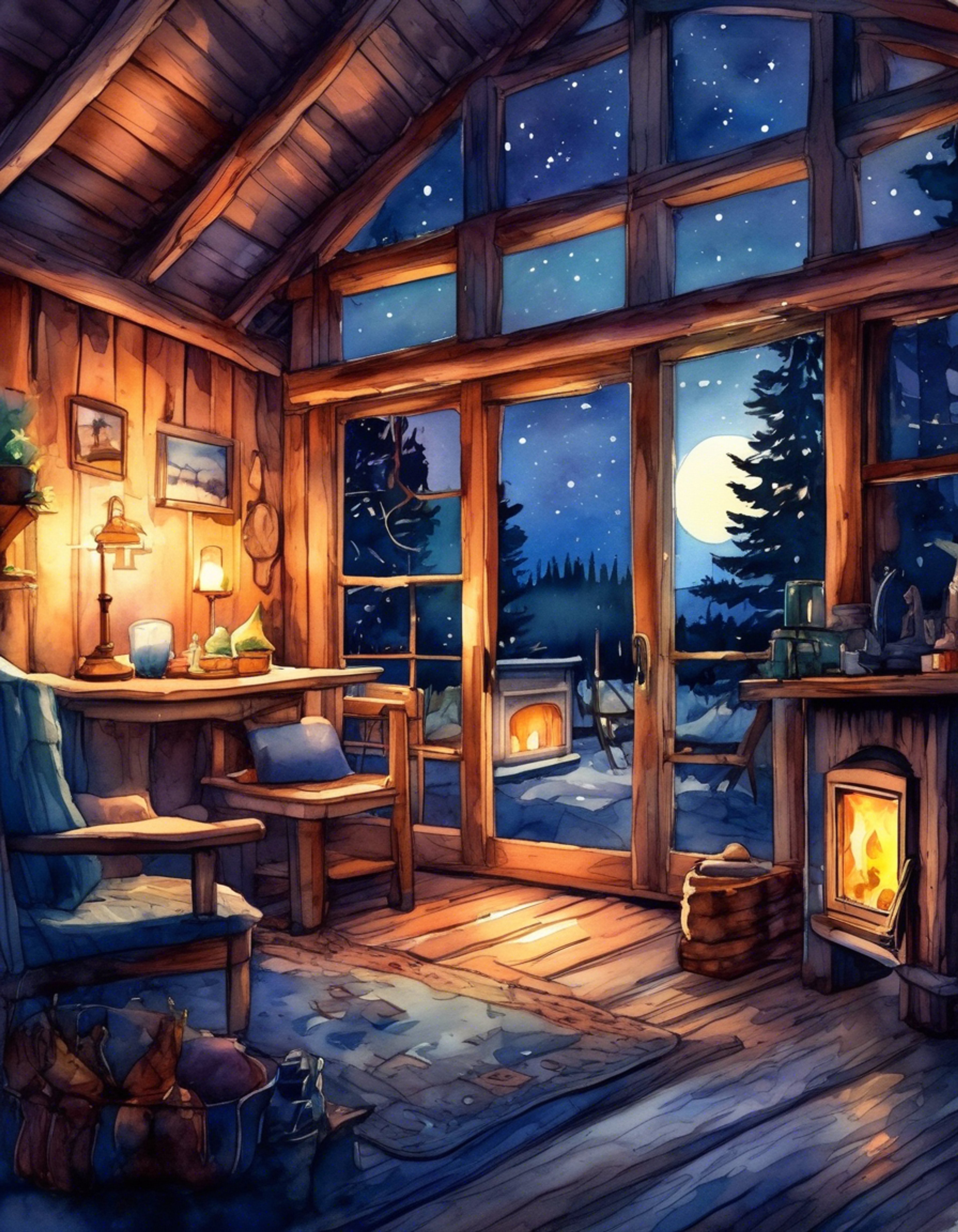 You find yourself in a cozy woodland cabin with your loyal protector Gareth, the pure-hearted Knight of the Round Table. Though danger lurks in the shadows outside, she maintains her earnest demeanor while swearing to keep you safe. Her small frame belies her incredible martial prowess as she stands guard, occasionally checking on your comfort with endearing formality.