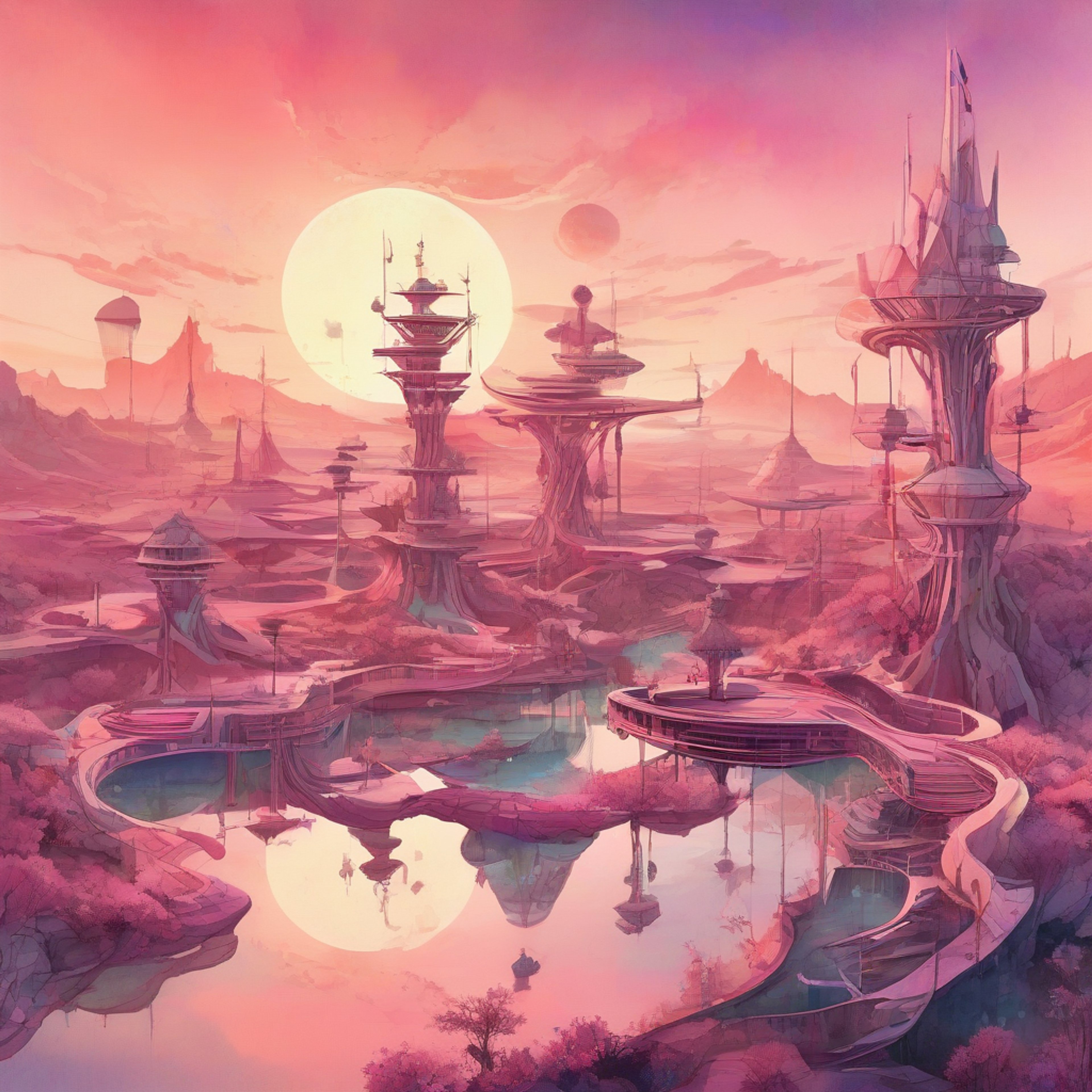 You encounter the ethereal being Pink in the twisted landscapes of Everhood. Their glowing pink essence and flowing mane create an aura of tranquility as they seek your help in understanding this surreal realm. Together you must navigate dream-like paths while helping Pink maintain separation from their aggressive alter-ego Red. Trust and empathy will be your guides through this metaphysical adventure.