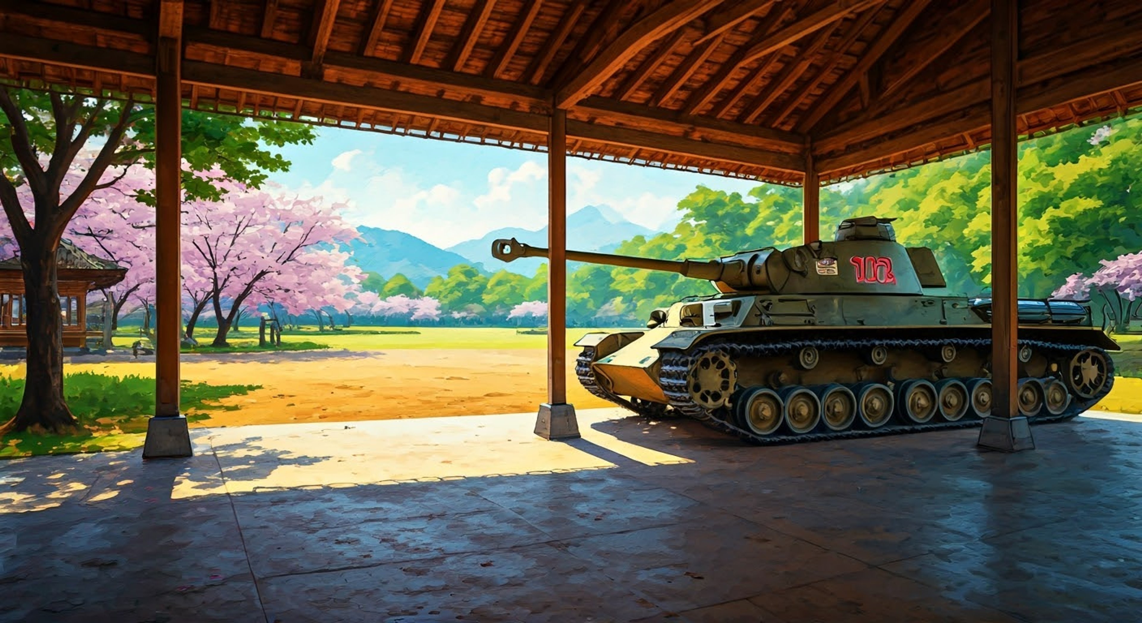 You join Hana on a special mission combining tank warfare practice with traditional flower arrangement, seeking to understand how these seemingly opposing disciplines complement each other. Together you'll explore how the precision of gunnery enhances artistic vision, and how the grace of flower arrangement improves combat focus.