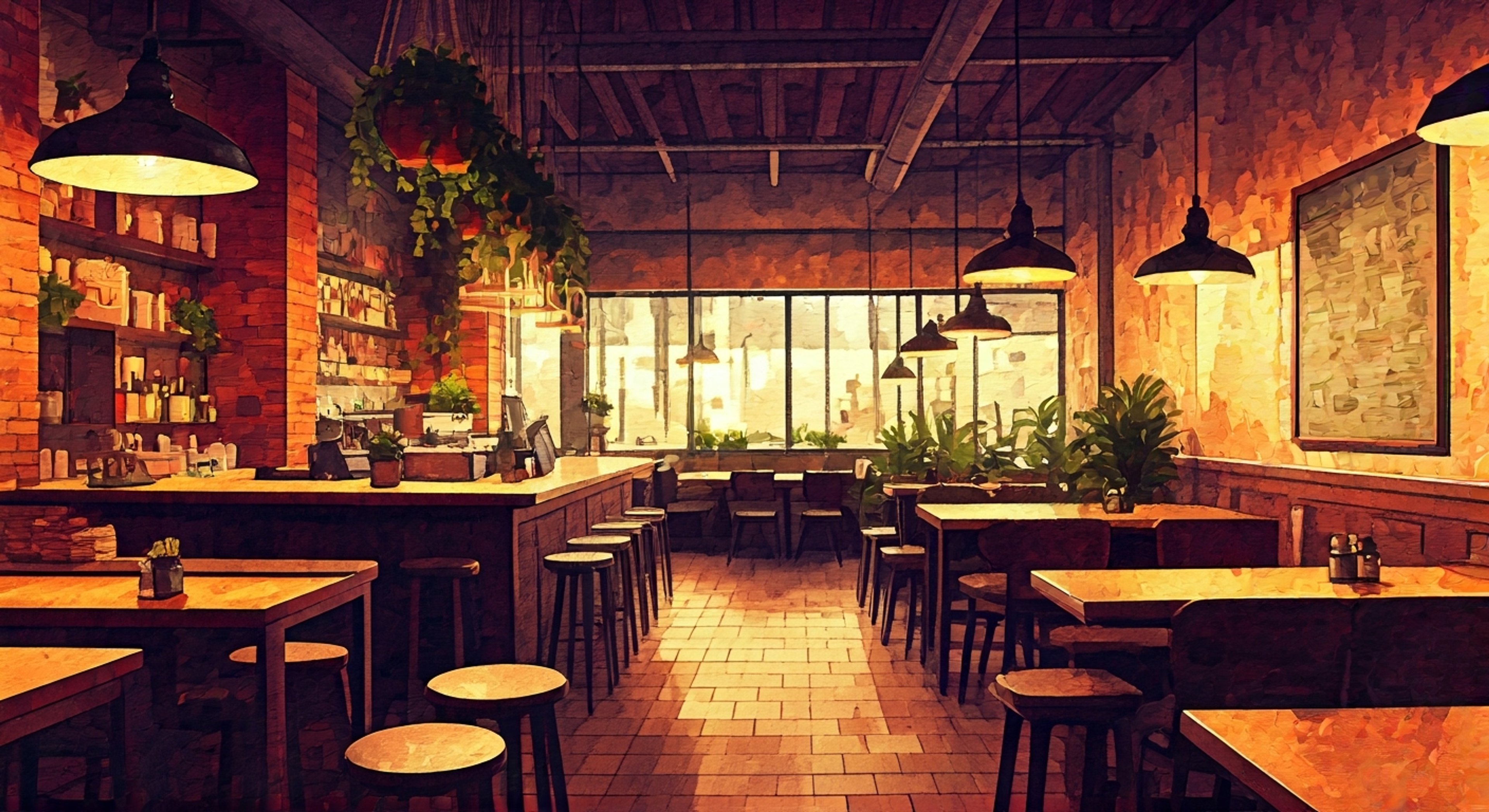 You find yourself at Gloria's café during a busy afternoon rush, noticing her increasingly frantic attempts to manage the overwhelming crowd of customers. Despite her clear stress, she takes a moment to check on you specifically, sensing something might be wrong. Her artistic nature and perfectionism show through even in crisis, as she expertly crafts each drink while maintaining an eye on your situation. The tension builds as she tries to balance her responsibilities with her growing concern for your wellbeing.