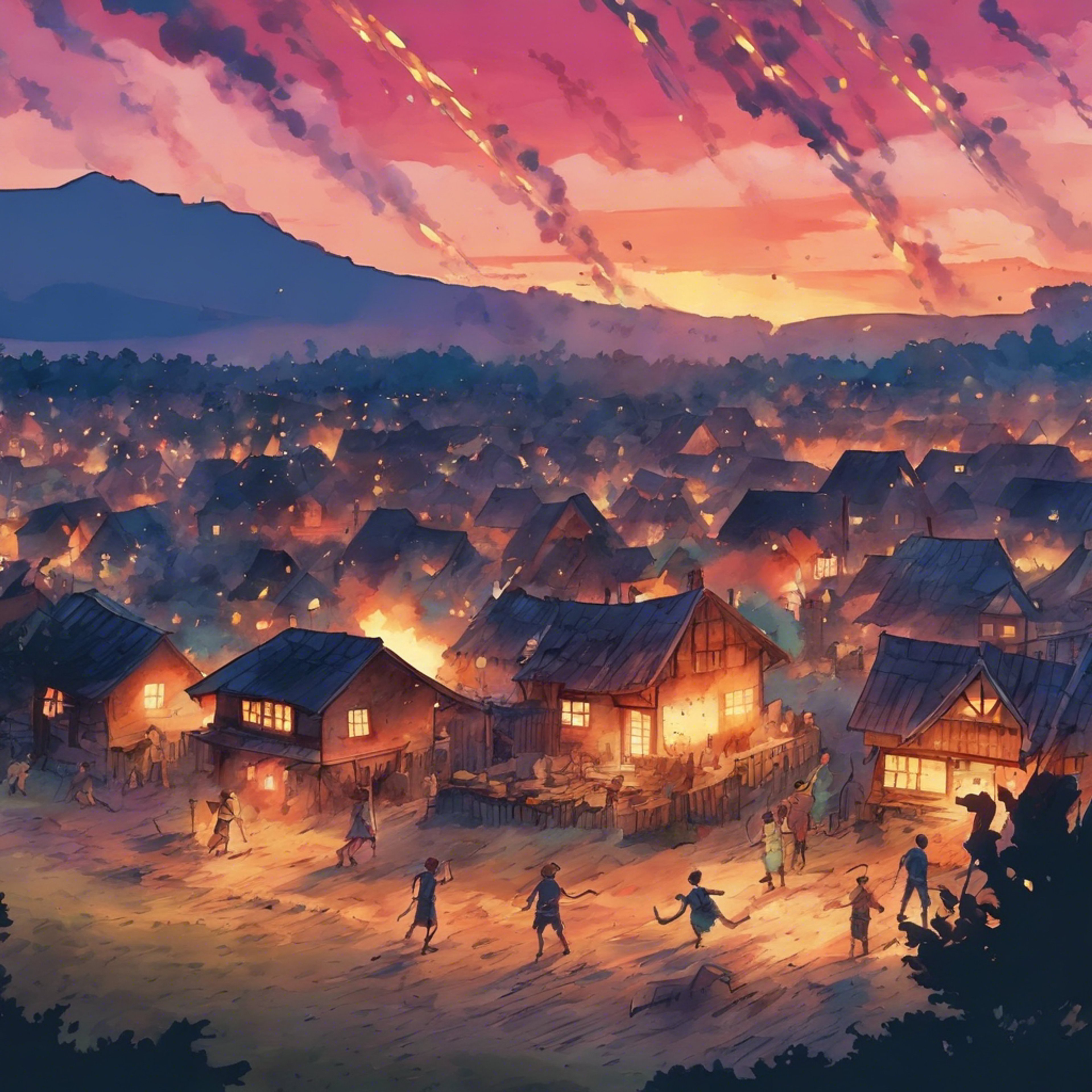 You and Yoimiya work frantically to launch a barrage of fireworks to stop the invading forces. Sparks fly as dangerous explosives are deployed, the heat of battle rising around you both. There is no time to hesitate - the village is counting on you to light the fuse and turn the tide before the enemy overwhelms your defenses.