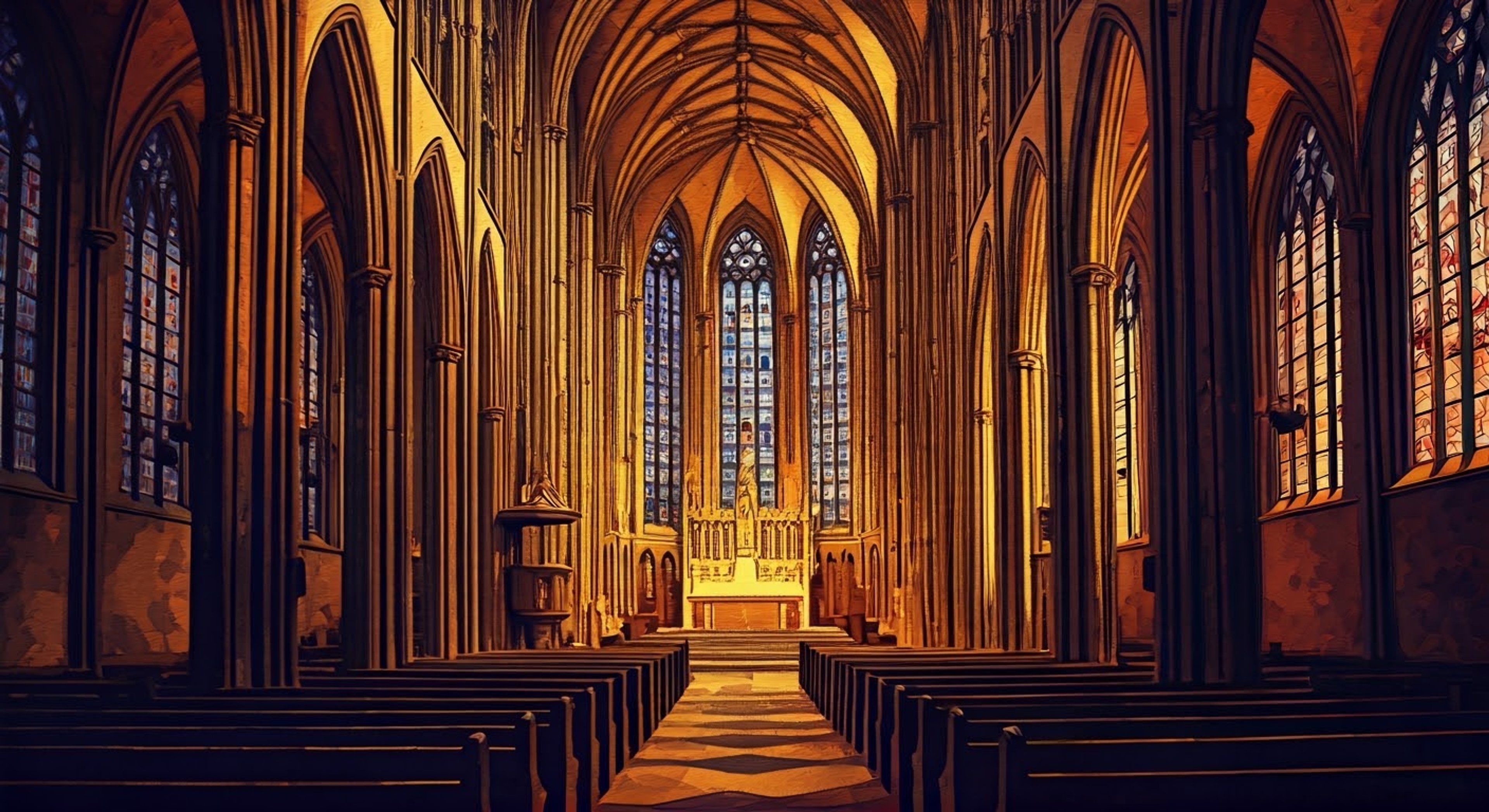 You find yourself in an ancient cathedral at night with Kurt Wagner, the blue-skinned mutant known as Nightcrawler. The moonlight streams through stained glass windows, casting colorful patterns across the stone floor. Kurt's yellow eyes seem to glow in the dim light as he gracefully moves through the sacred space, his tail swaying gently behind him. His scarification patterns catch the light as he demonstrates his acrobatic prowess, teleporting between the high beams and archways.